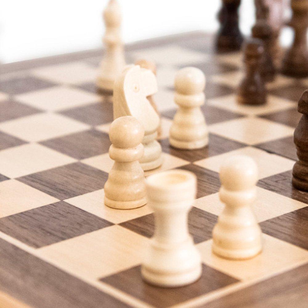 Brown & Black - Planet Direct - M.Y Premium 12 Inch Wooden Chess Set - 2