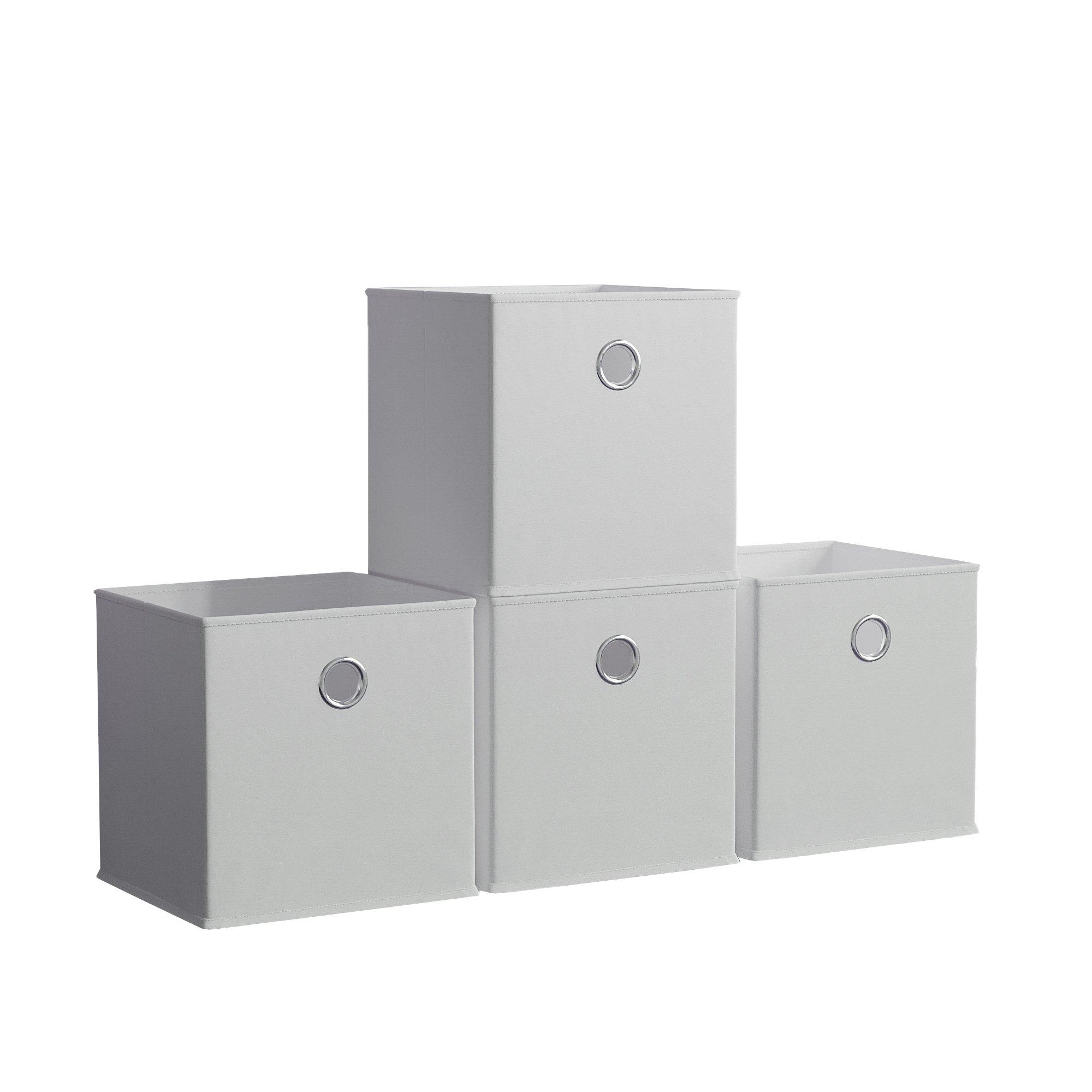 White - Lassic - Vida Designs Durham Cube Storage Basket Set of 4 - 5