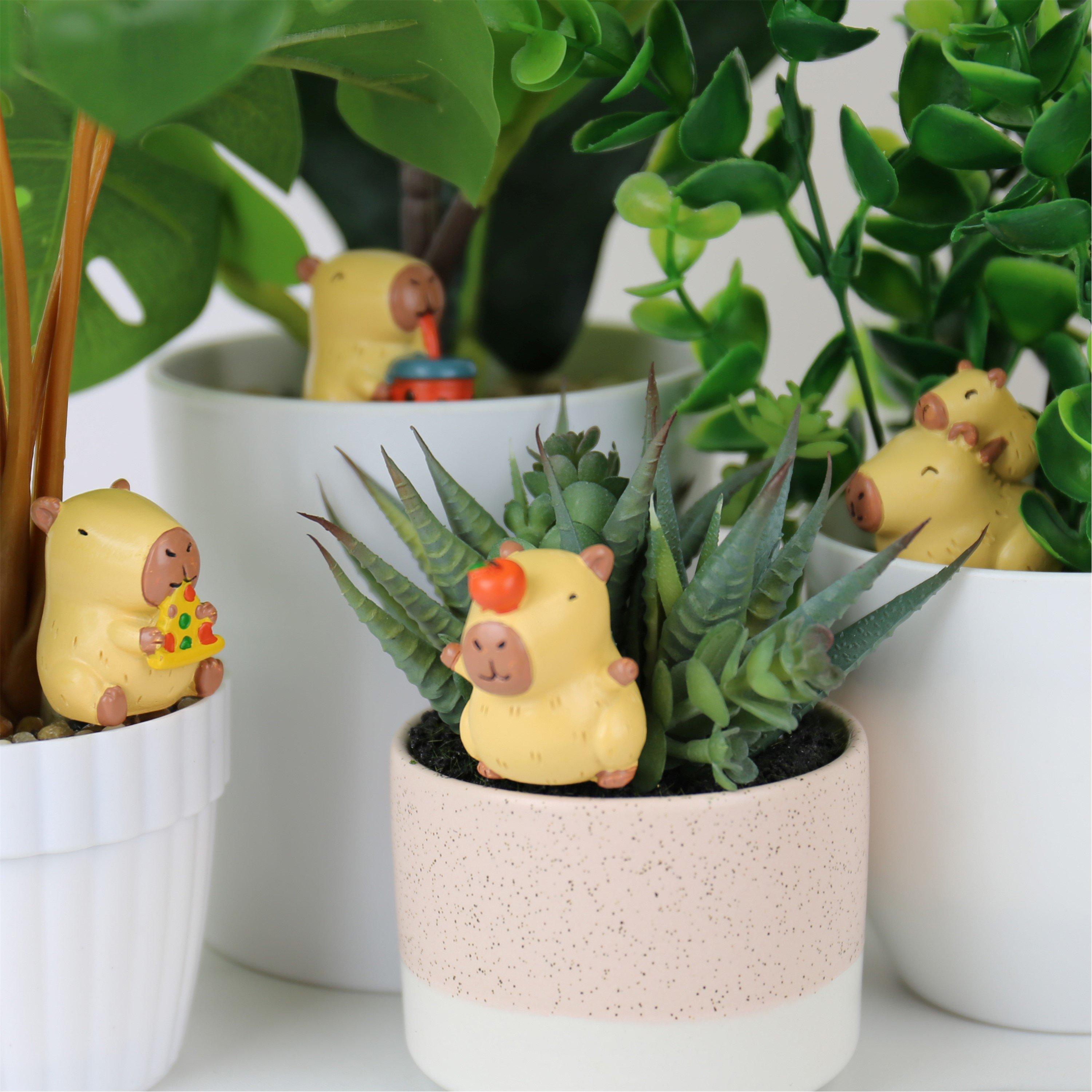 Multi - Gift Republic - Capybara Plant Pot Markers - Set of 4 - 2