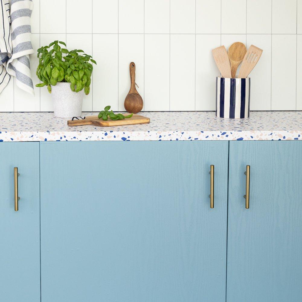 Blue - D C Fix - Coastal Blue Wood Self-adhesive Vinyl 67.5cmx2m x3 - 7