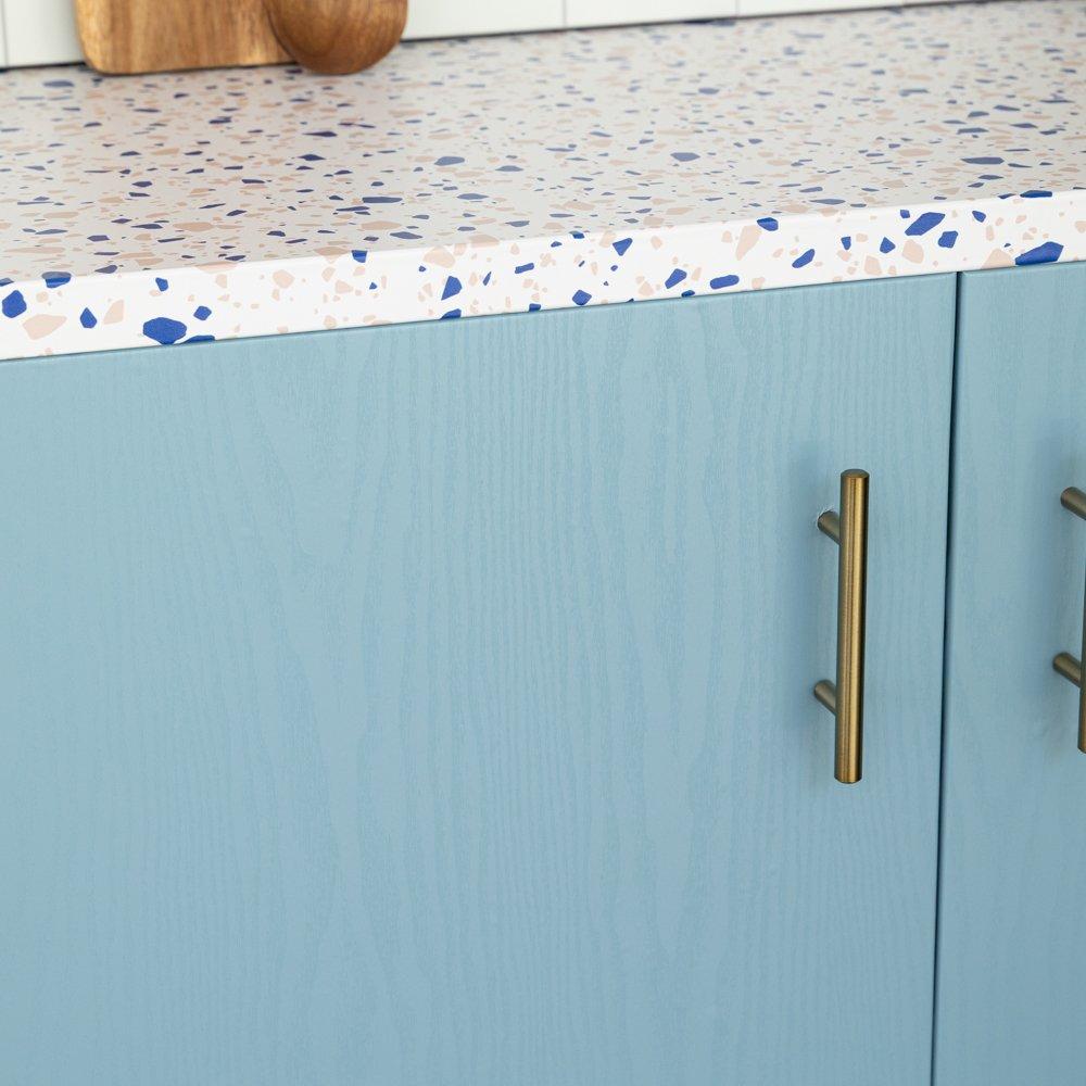 Blue - D C Fix - Coastal Blue Wood Self-adhesive Vinyl 67.5cmx2m x3 - 8