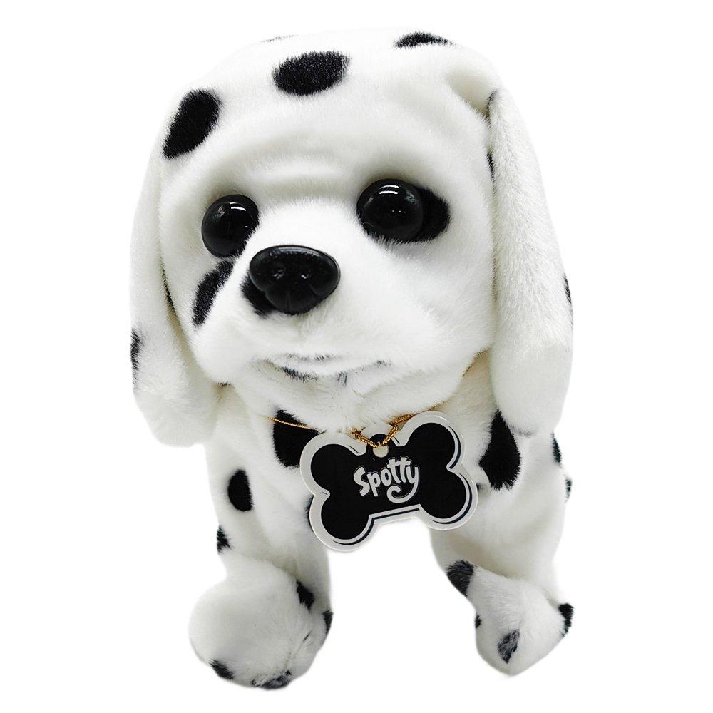 Multi - Pugs at Play - Spotty Interactive Walking Dog Plush Toy - 12