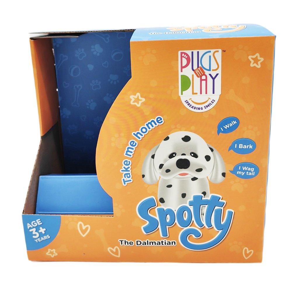Multi - Pugs at Play - Spotty Interactive Walking Dog Plush Toy - 6