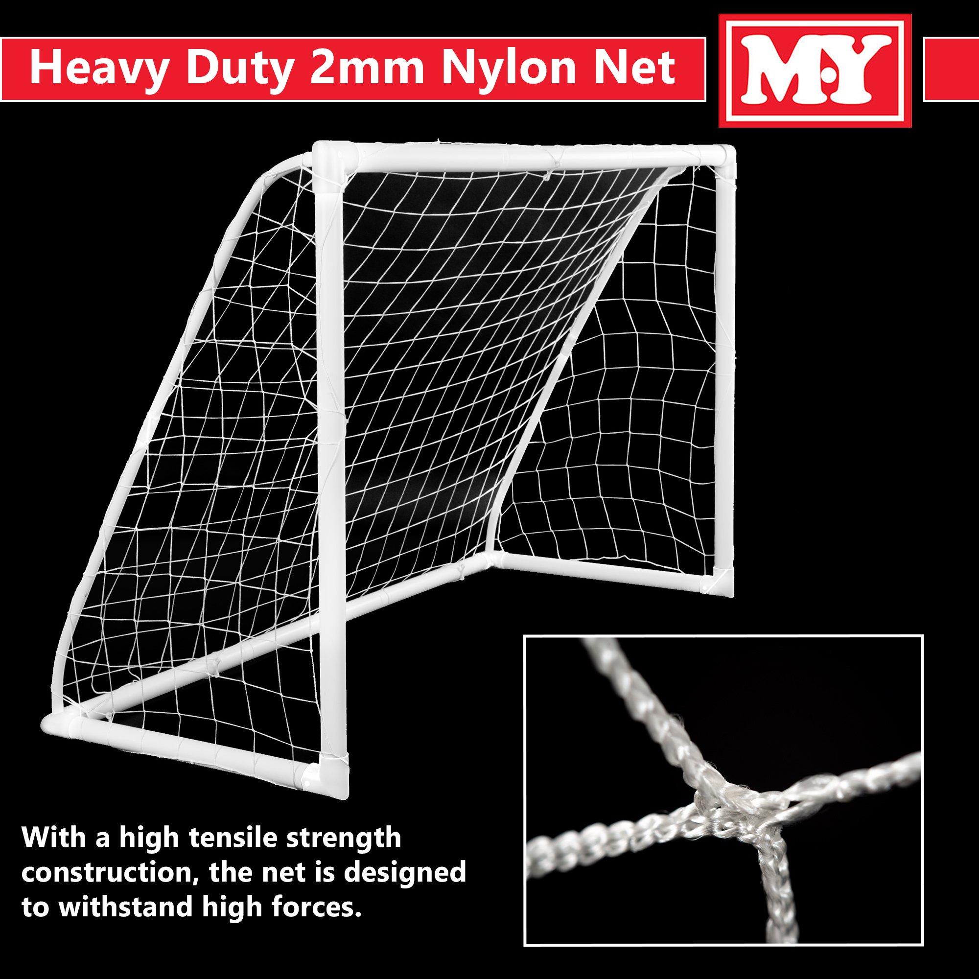 White - Planet Direct - M.Y Kids Football Goal 8ft x 4ft - 5