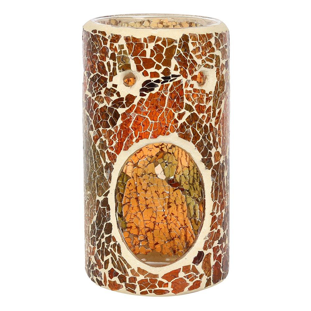 Brown - Something Different - Pillar Brown Crackle Oil Burner - 2