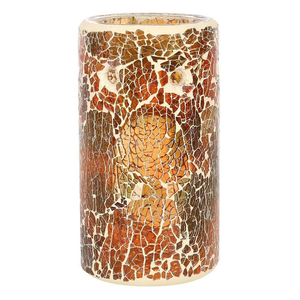 Brown - Something Different - Pillar Brown Crackle Oil Burner - 3