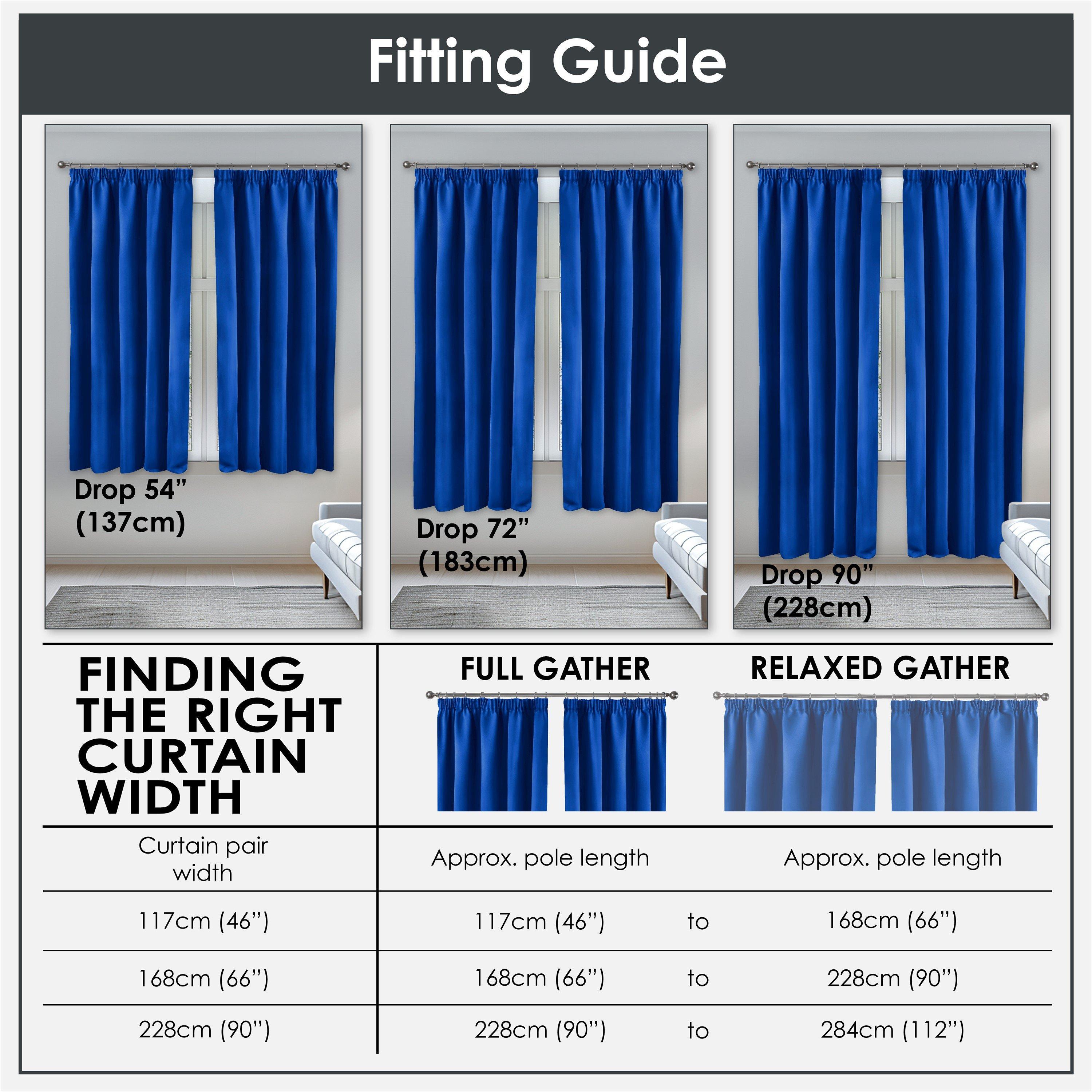 Blue - Emma Barclay - Blackout Curtains Thermal Pencil Pleat Cali - 3