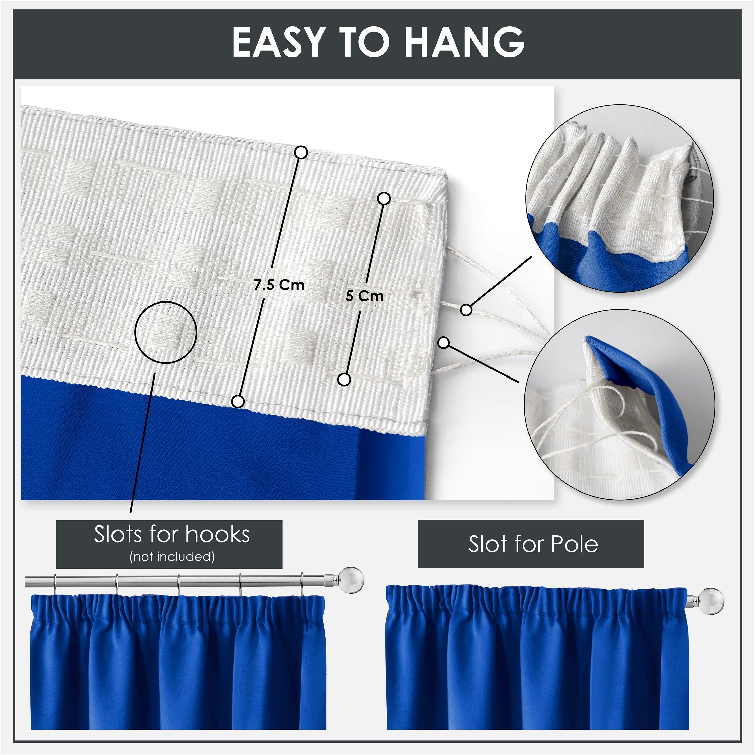 Blue - Emma Barclay - Blackout Curtains Thermal Pencil Pleat Cali - 5