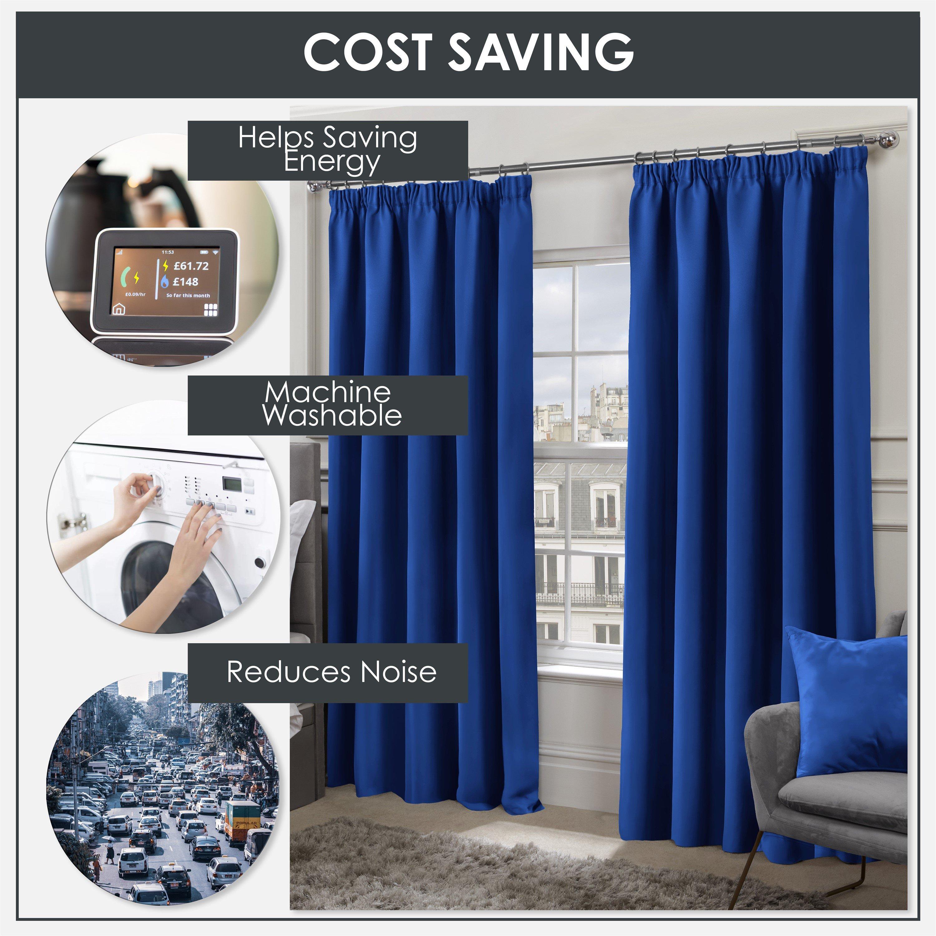 Blue - Emma Barclay - Blackout Curtains Thermal Pencil Pleat Cali - 6