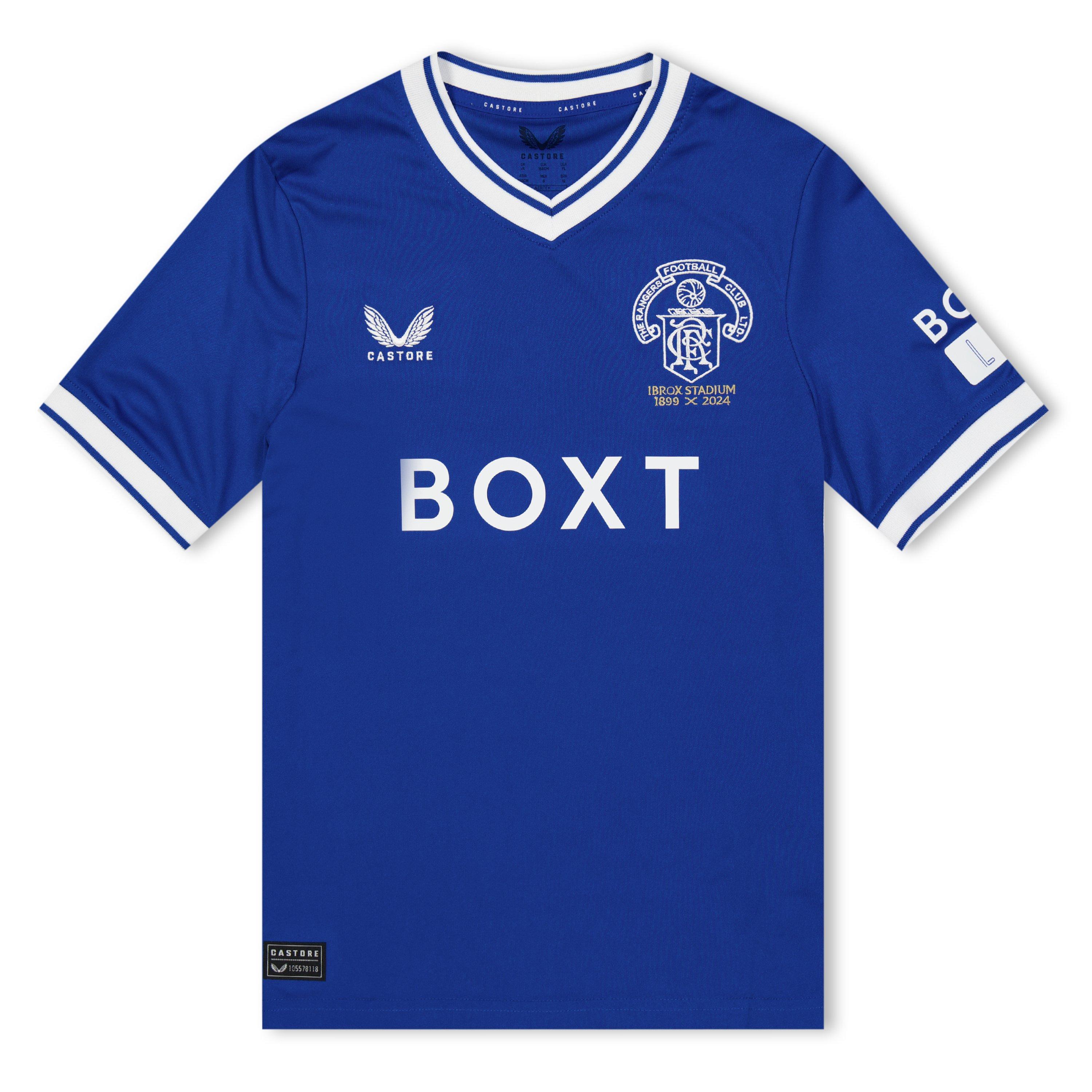 Castore Boys Rangers Fc 125 Years Shirt 2024 2025 Juniors - Lapis Blue - 7-8 (S)