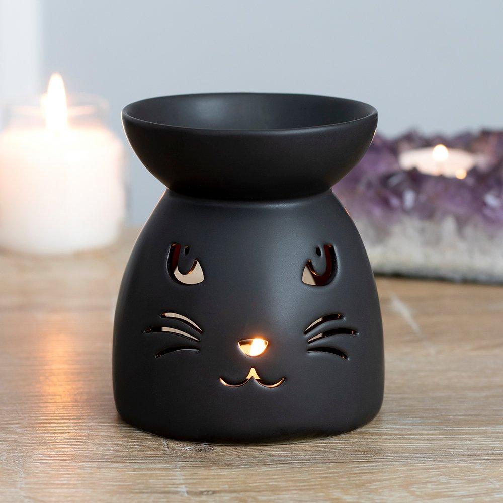 Something Different  Cat Cut Out Oil Burner Black