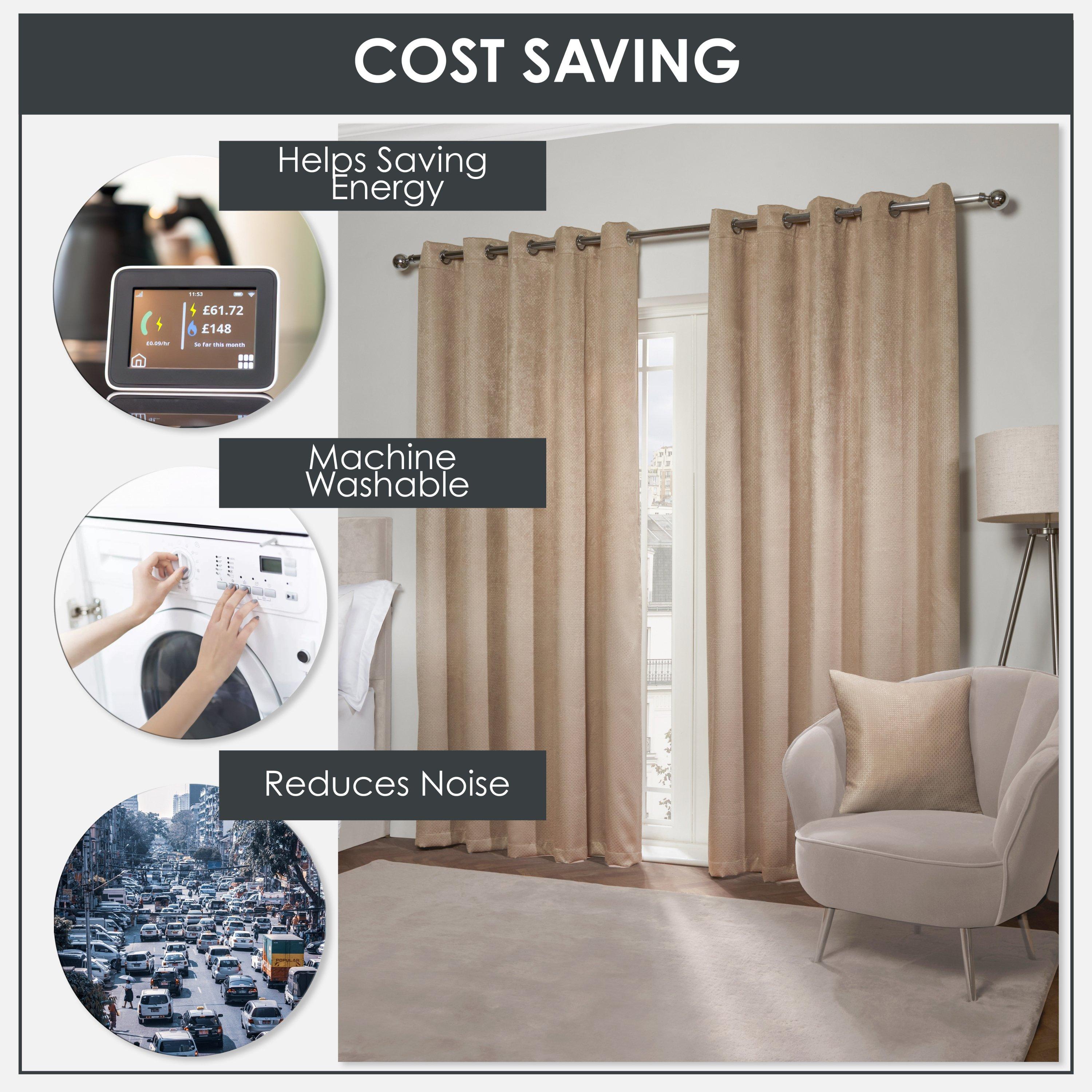 Taupe Cream - Emma Barclay - Thermal Blackout Curtains Eyelet Ambiance - 5