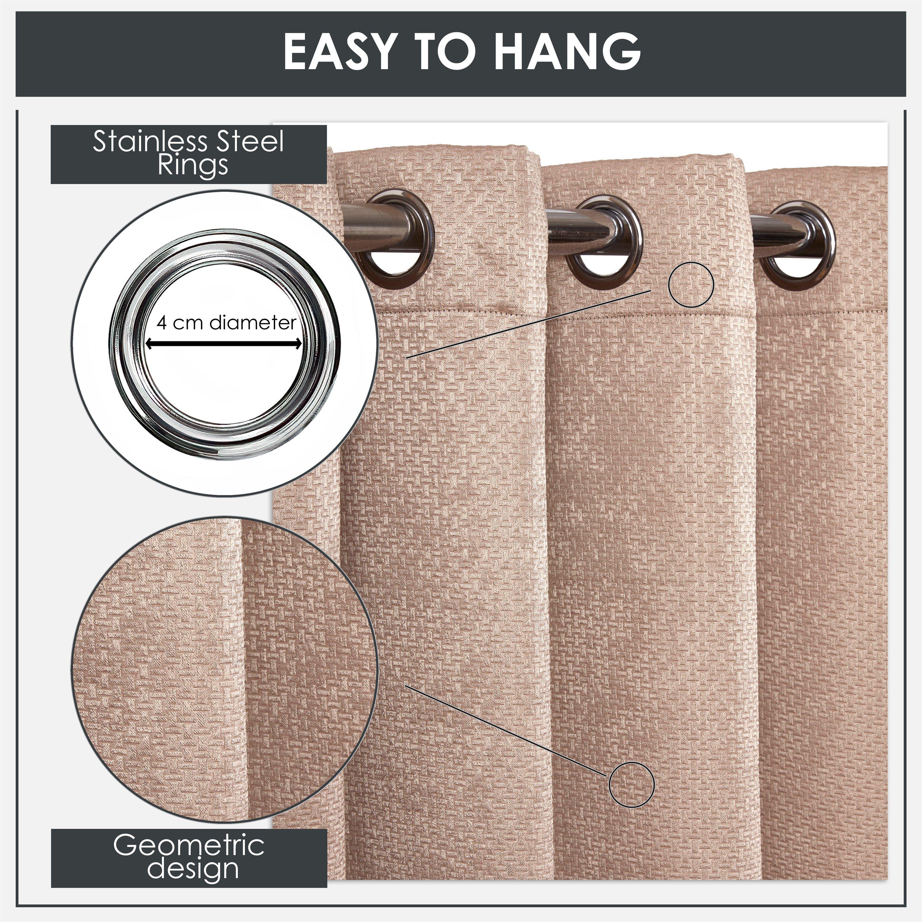 Taupe Cream - Emma Barclay - Thermal Blackout Curtains Eyelet Ambiance - 6