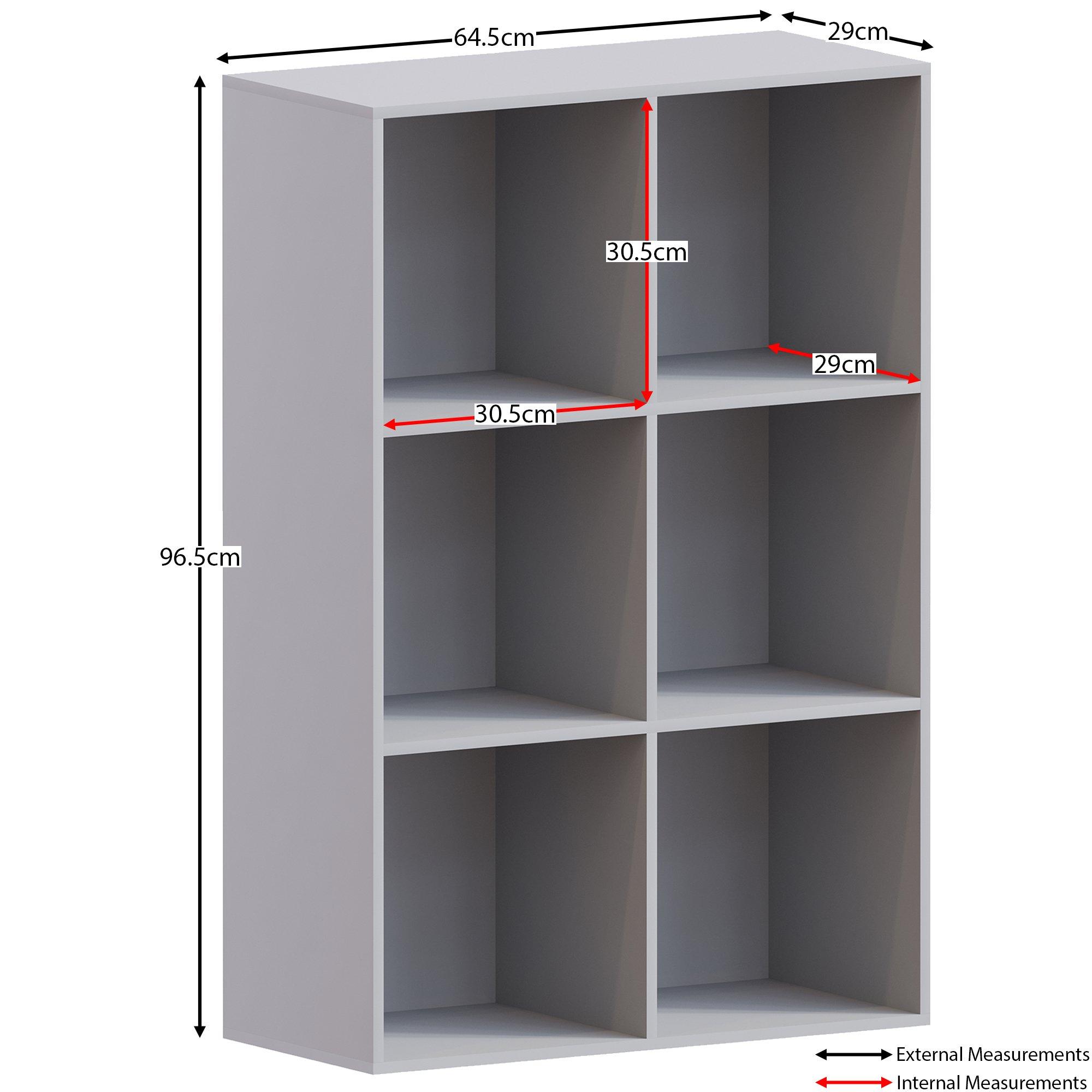Grey - Lassic - 2x3 Cube Storage Unit (G) + Set of 3 Storage Cubes - 2