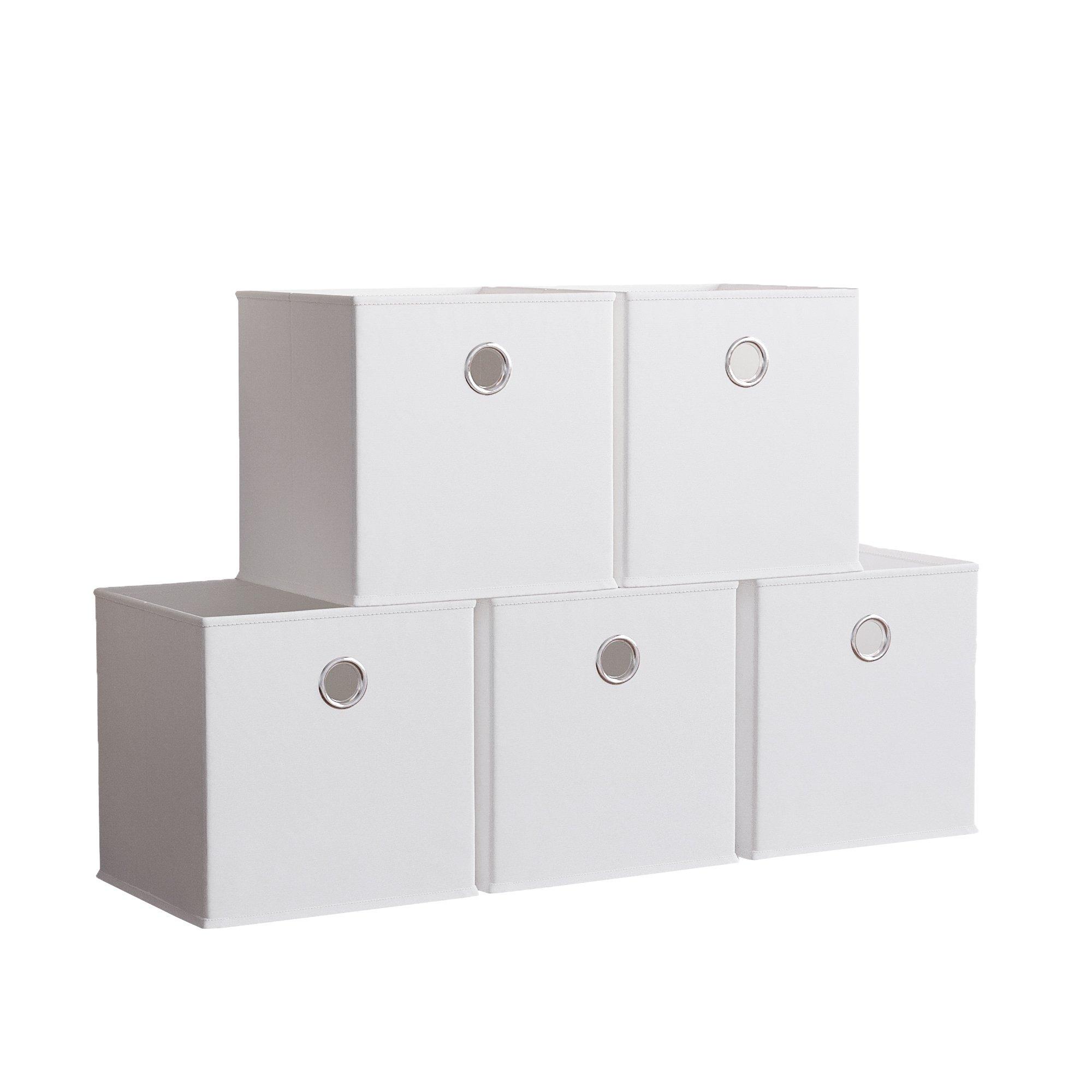 White - Lassic - Vida Designs Durham Cube Storage Basket Set of 5 - 5