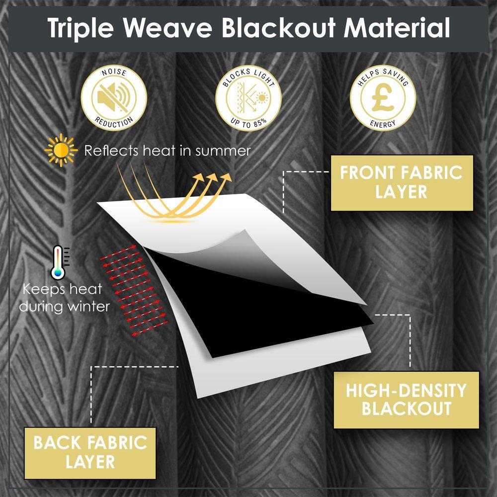 Charcoal - Emma Barclay - Blackout Curtains Thermal Velvet Eyelet Twilight - 3