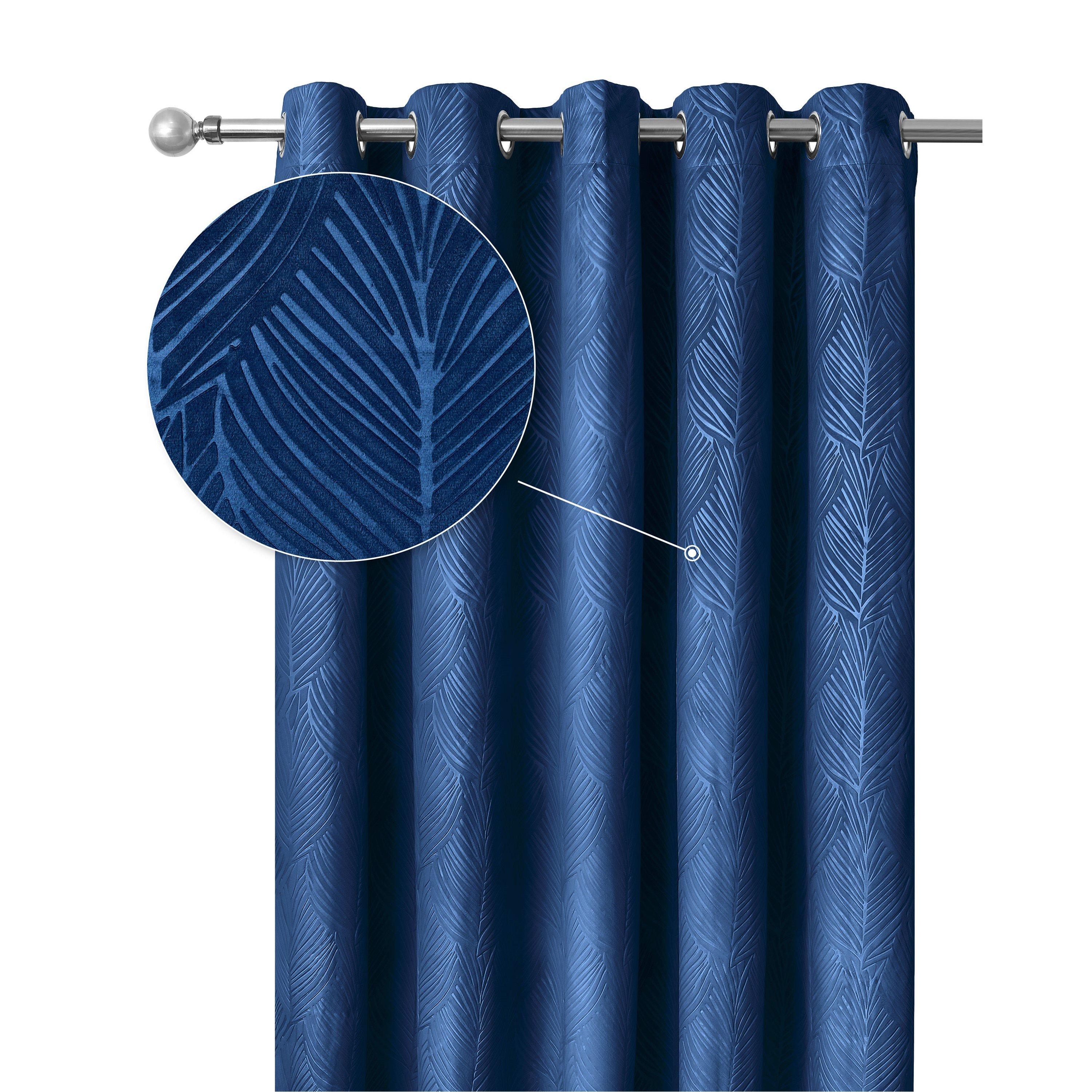 Blackout Curtains Thermal Velvet Eyelet Twilight