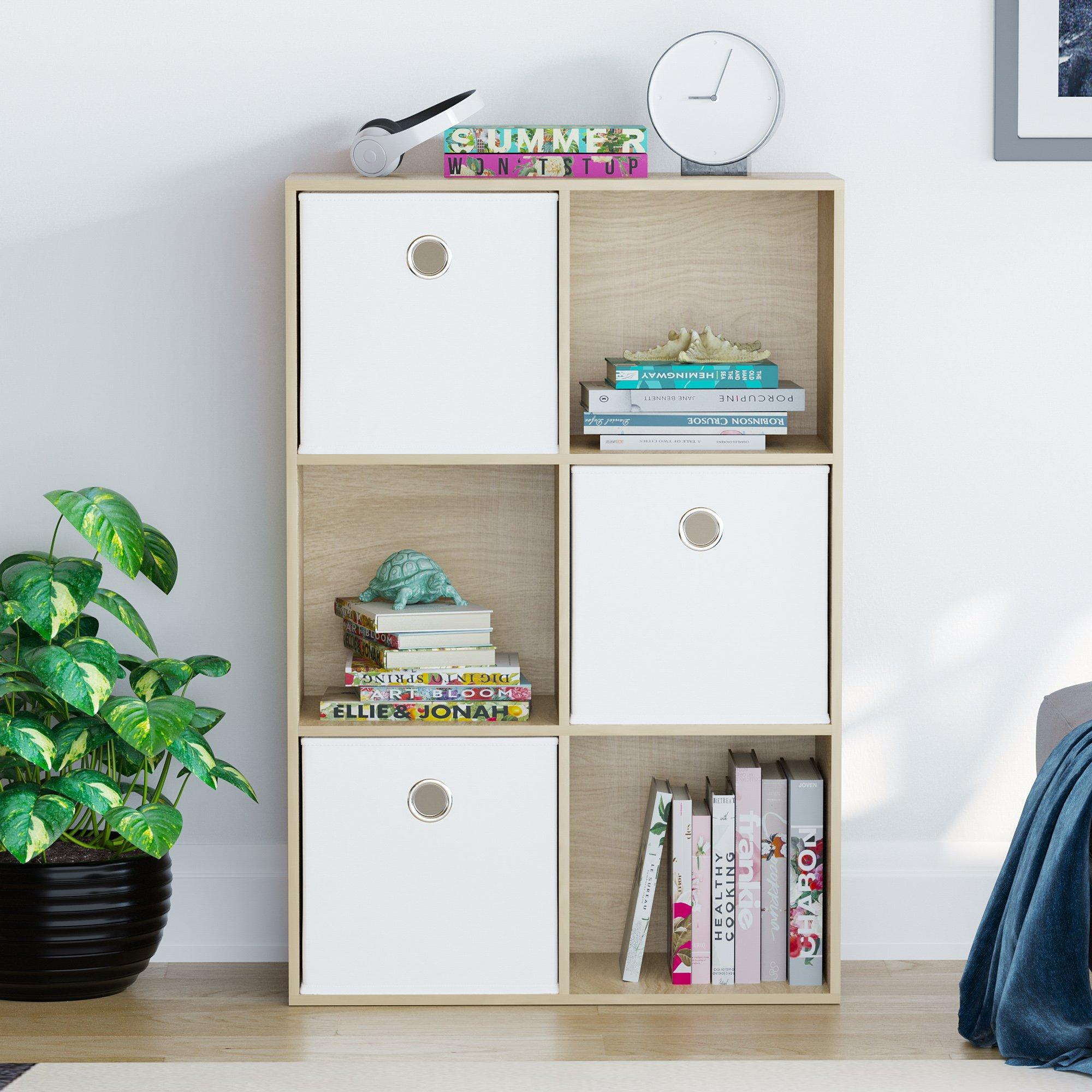 White - Lassic - 2x3 Cube Storage Unit (O) + Set of 3 Storage Cubes - 3