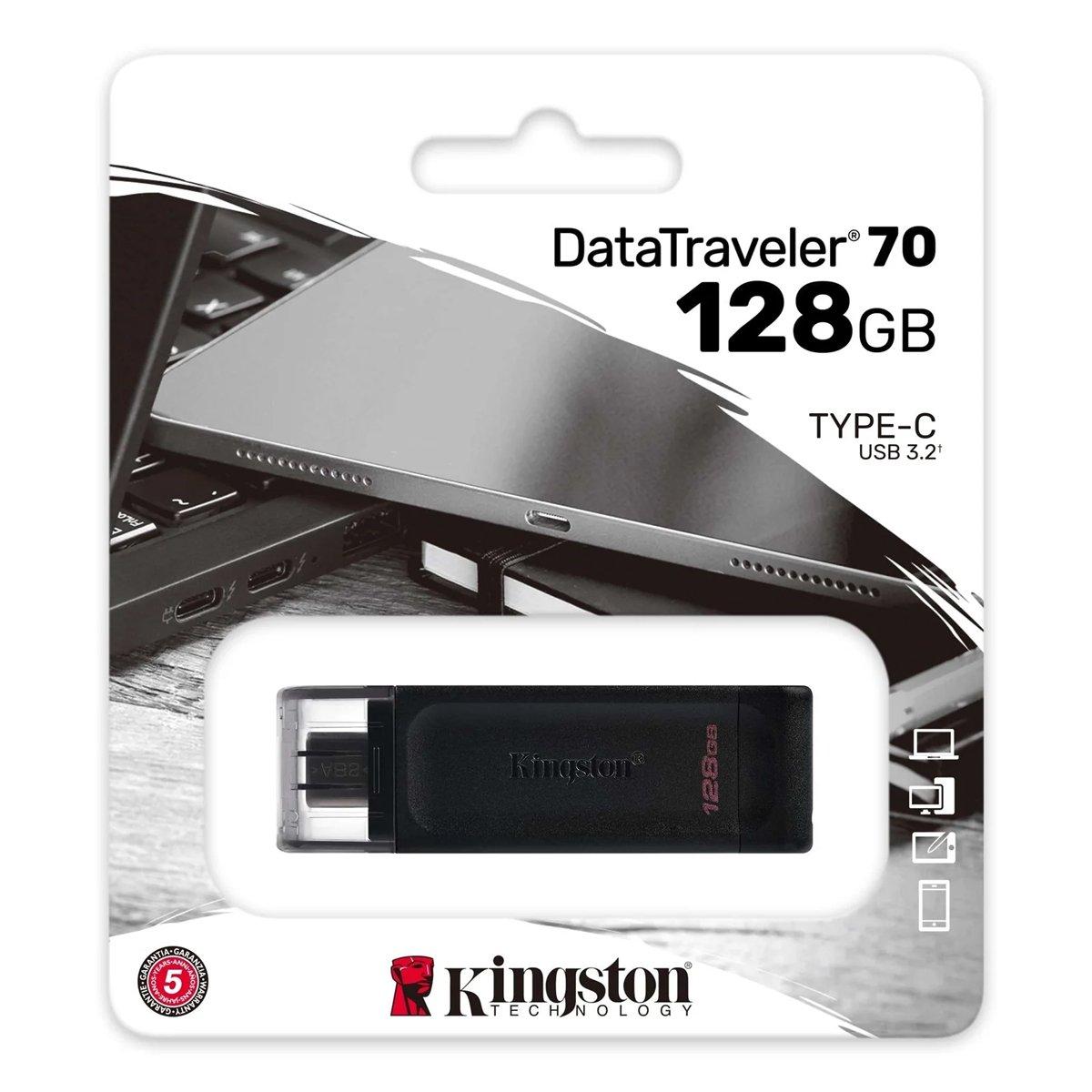 Black - Kingston Technology - Kingston USB 3.2 Type-C Flash Drive - 128GB