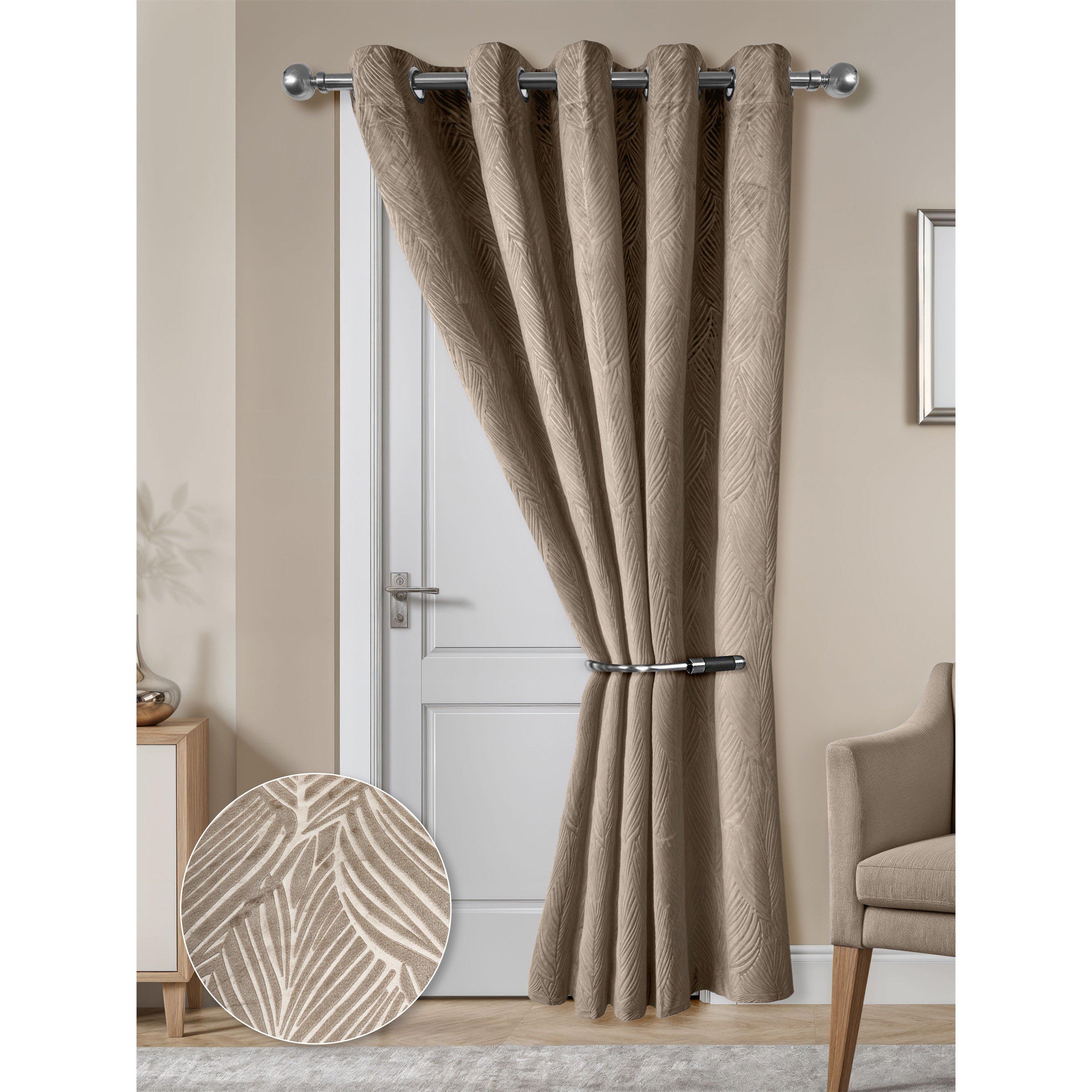 Stone - Emma Barclay - Eyelet Door Curtain Thermal Blackout Twilight - 1