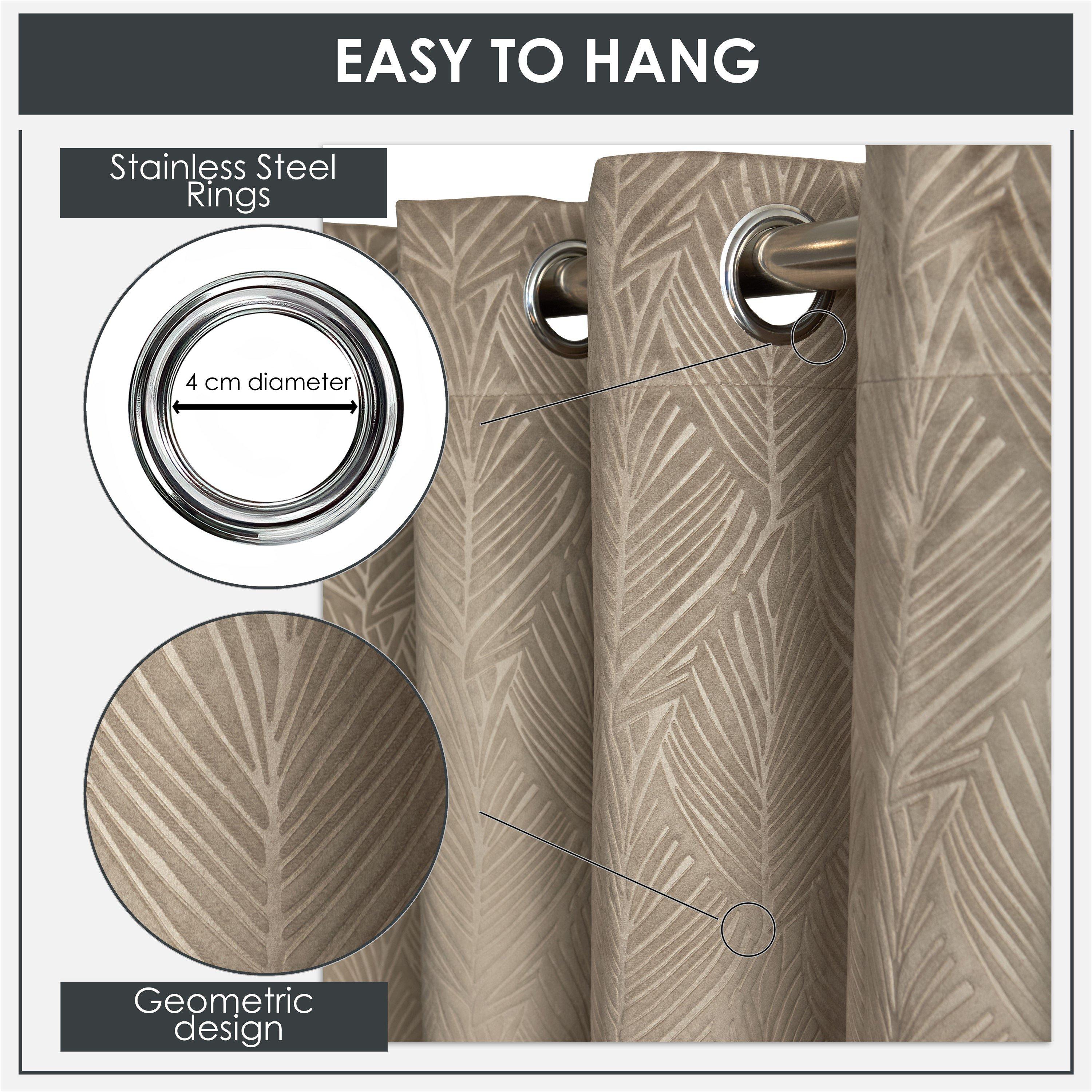 Stone - Emma Barclay - Eyelet Door Curtain Thermal Blackout Twilight - 4