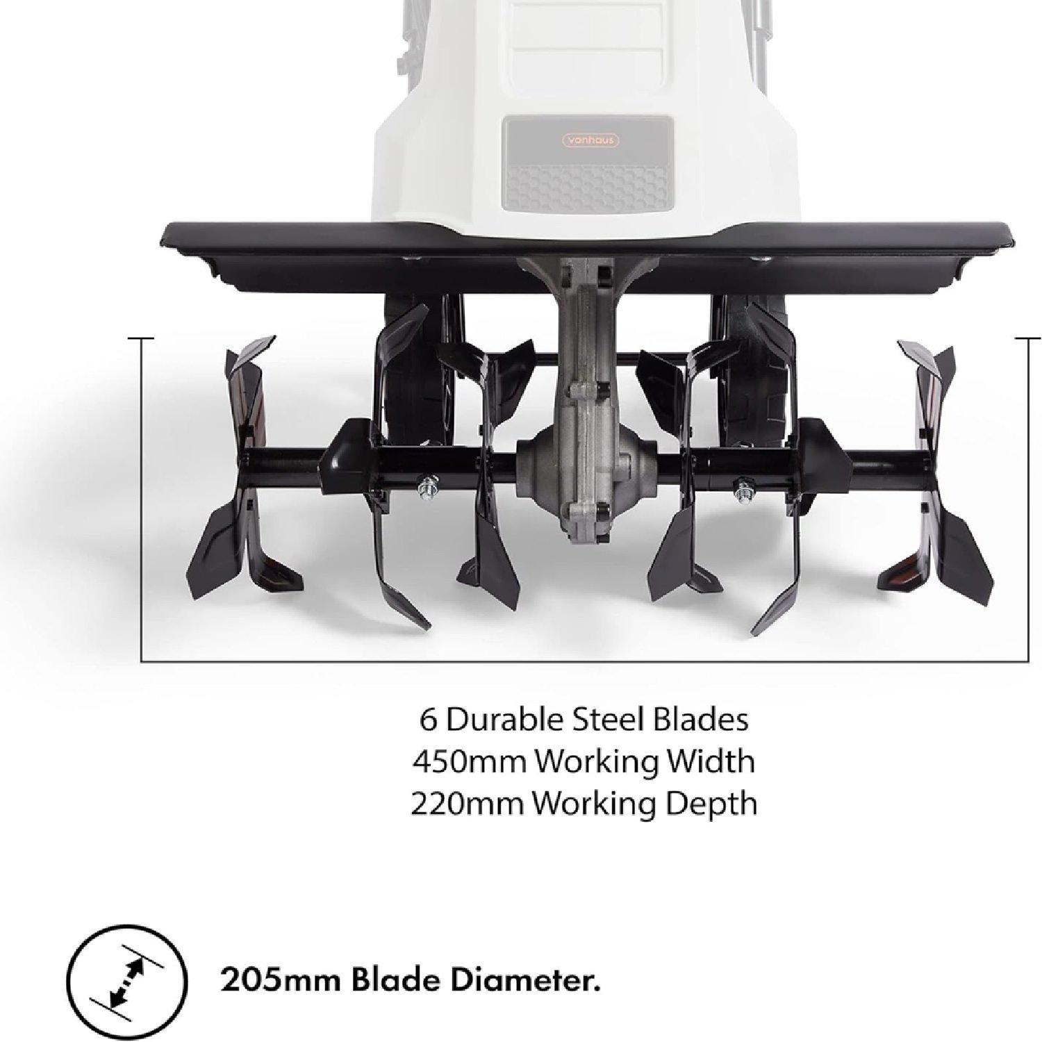 Black - VonHaus - VonHaus  1500W Electric Tiller - 7