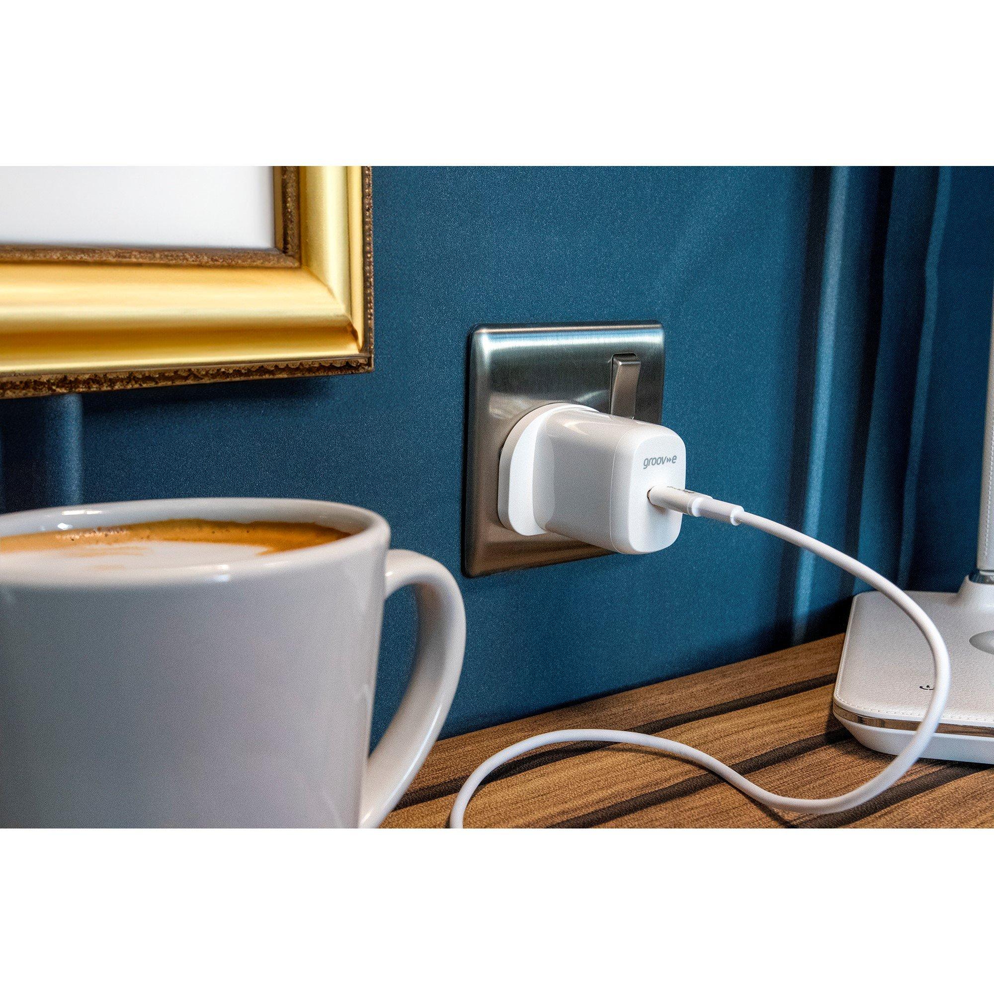 White - Groov-e - USB-C Charger20W - 5