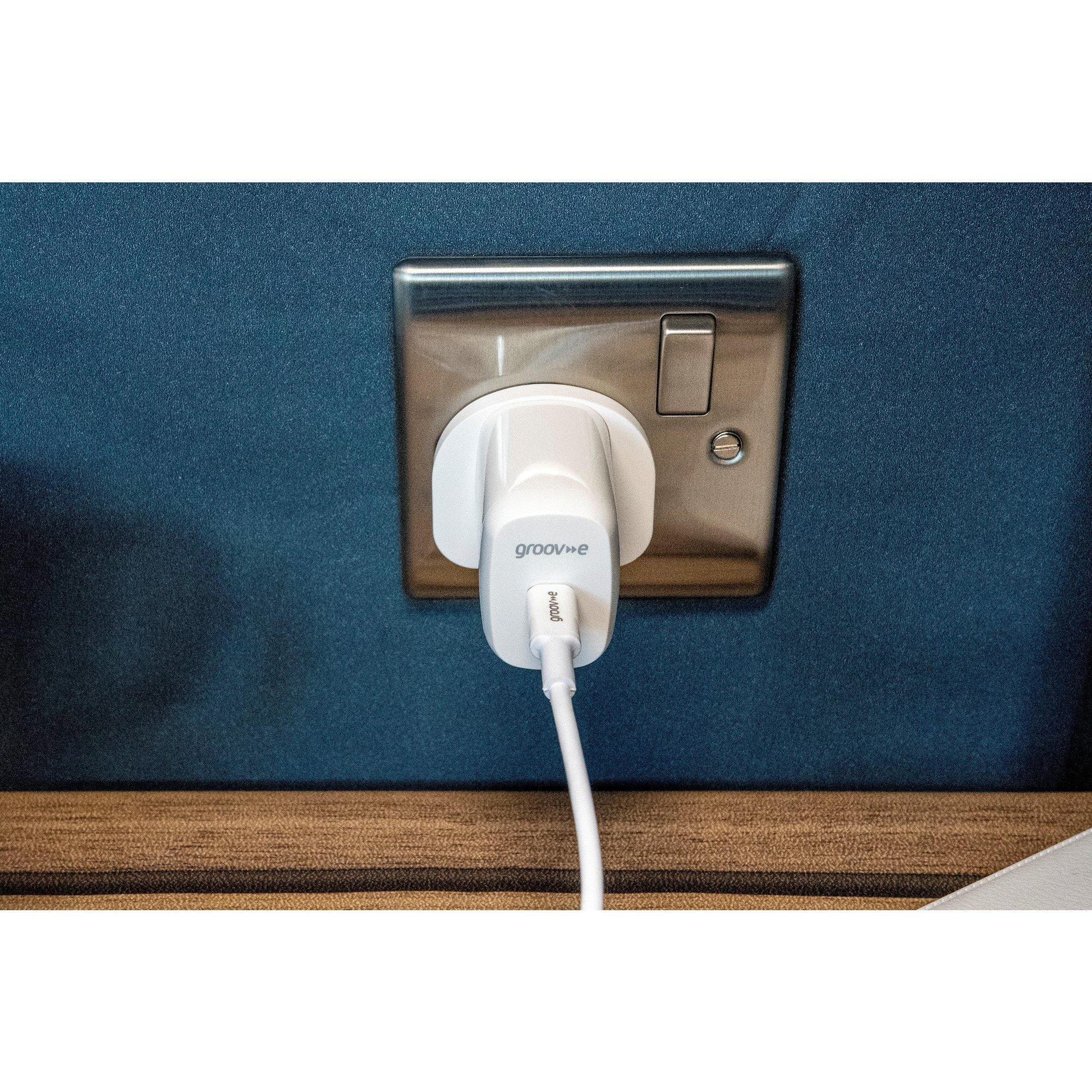 White - Groov-e - USB-C Charger20W - 6