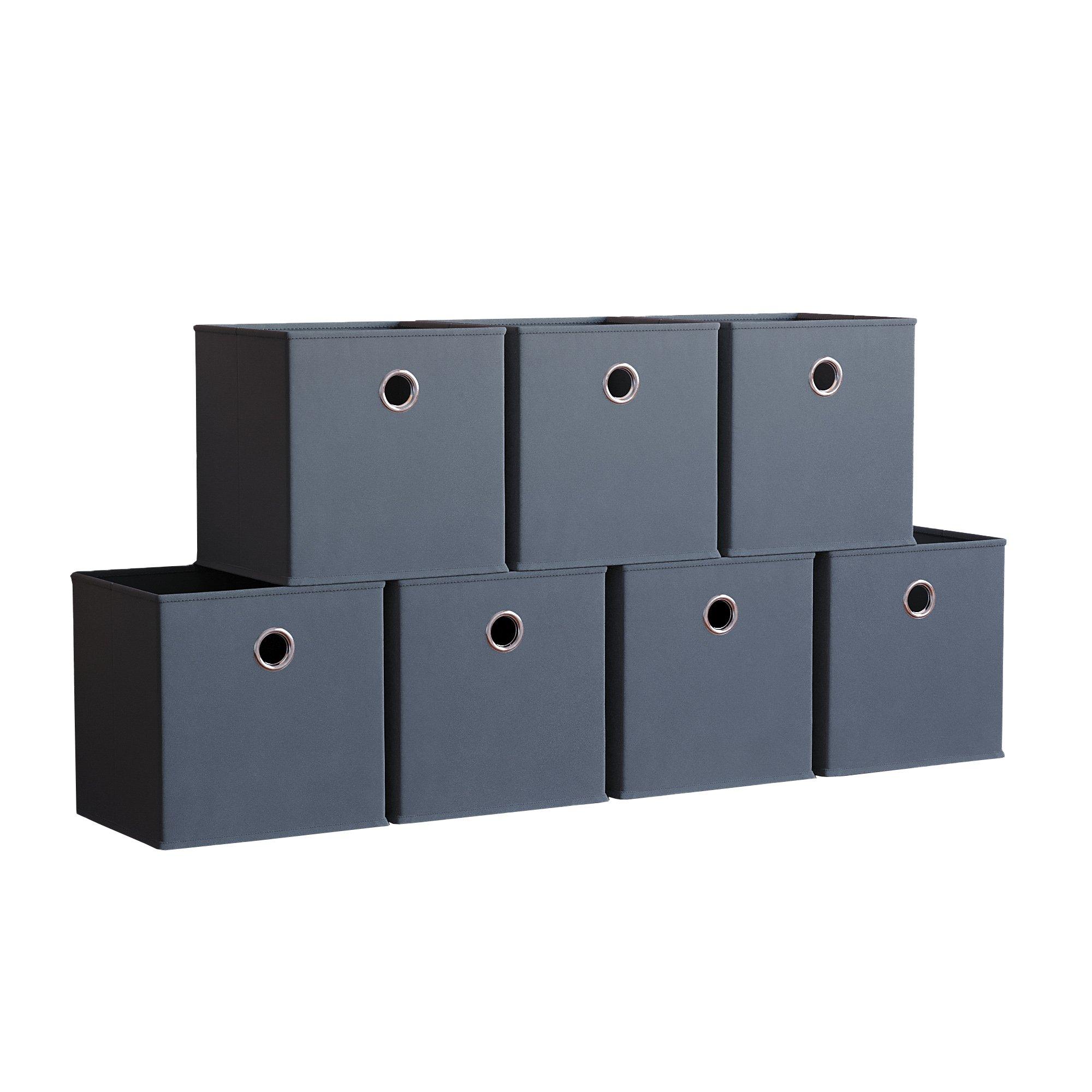 Grey - Lassic - Vida Designs Durham Cube Storage Basket Set of 7 - 5