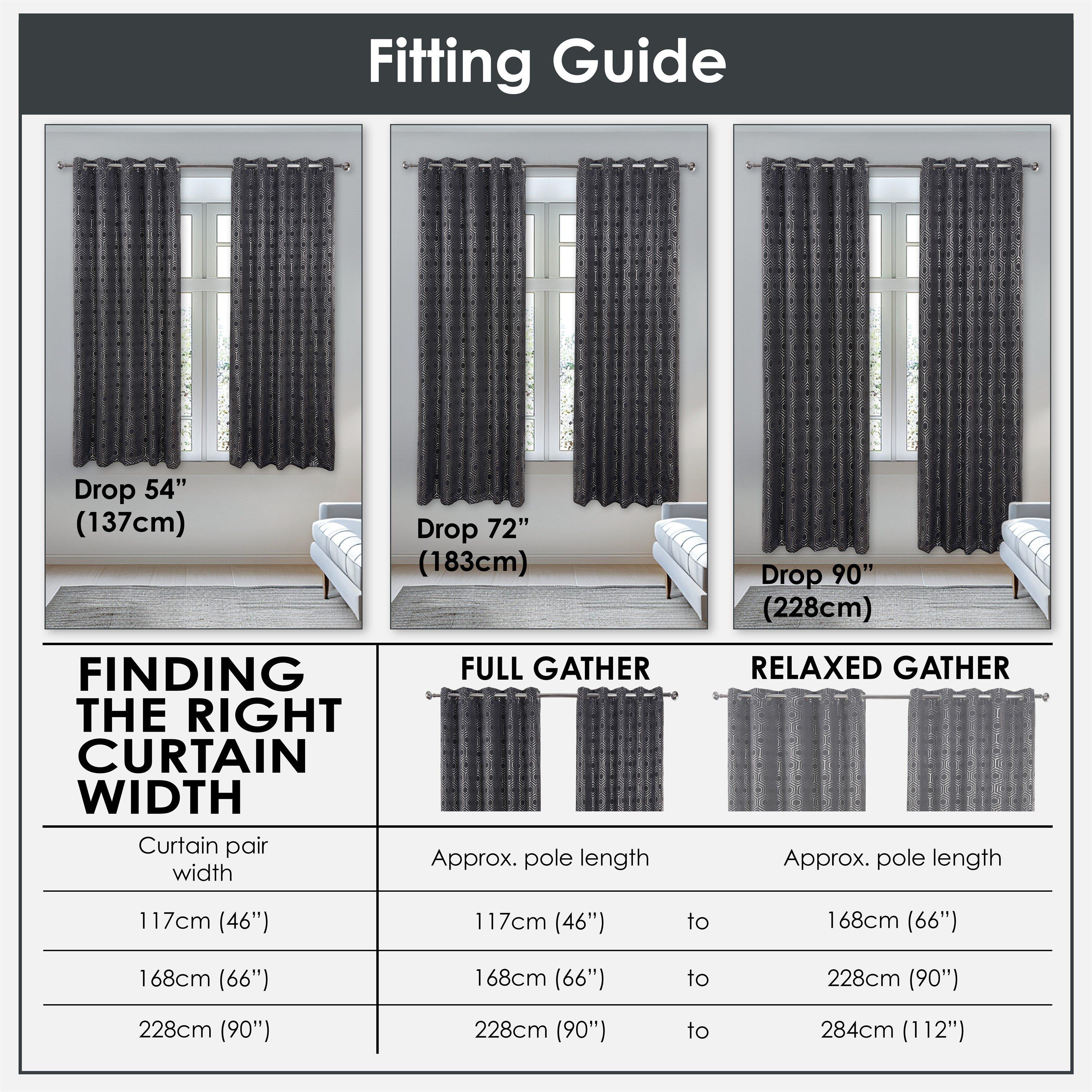 Charcoal Grey - Emma Barclay - Thermal Blackout Curtains Geo Eyelet Hartford - 3