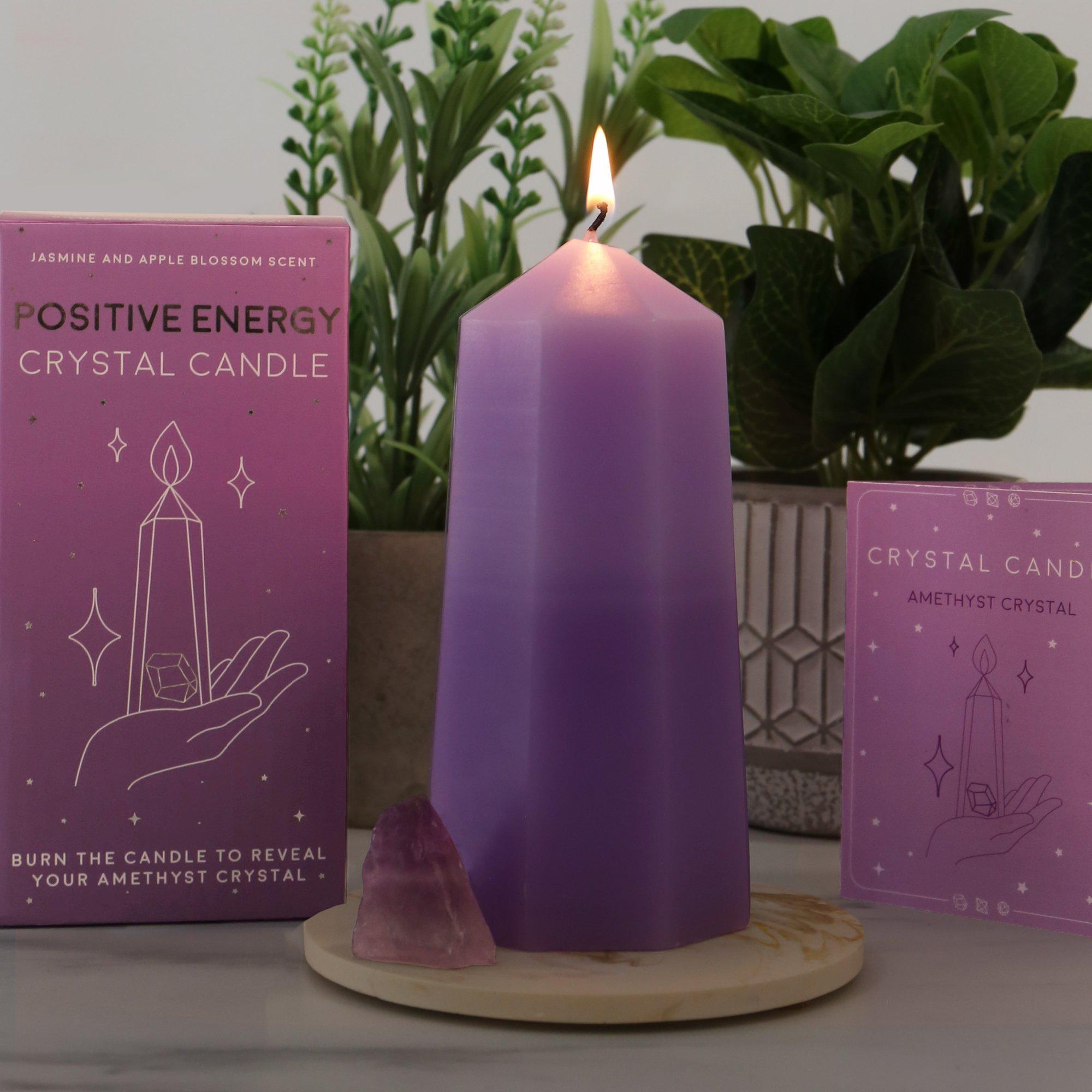 Purple - Gift Republic - Crystal Candle - 3