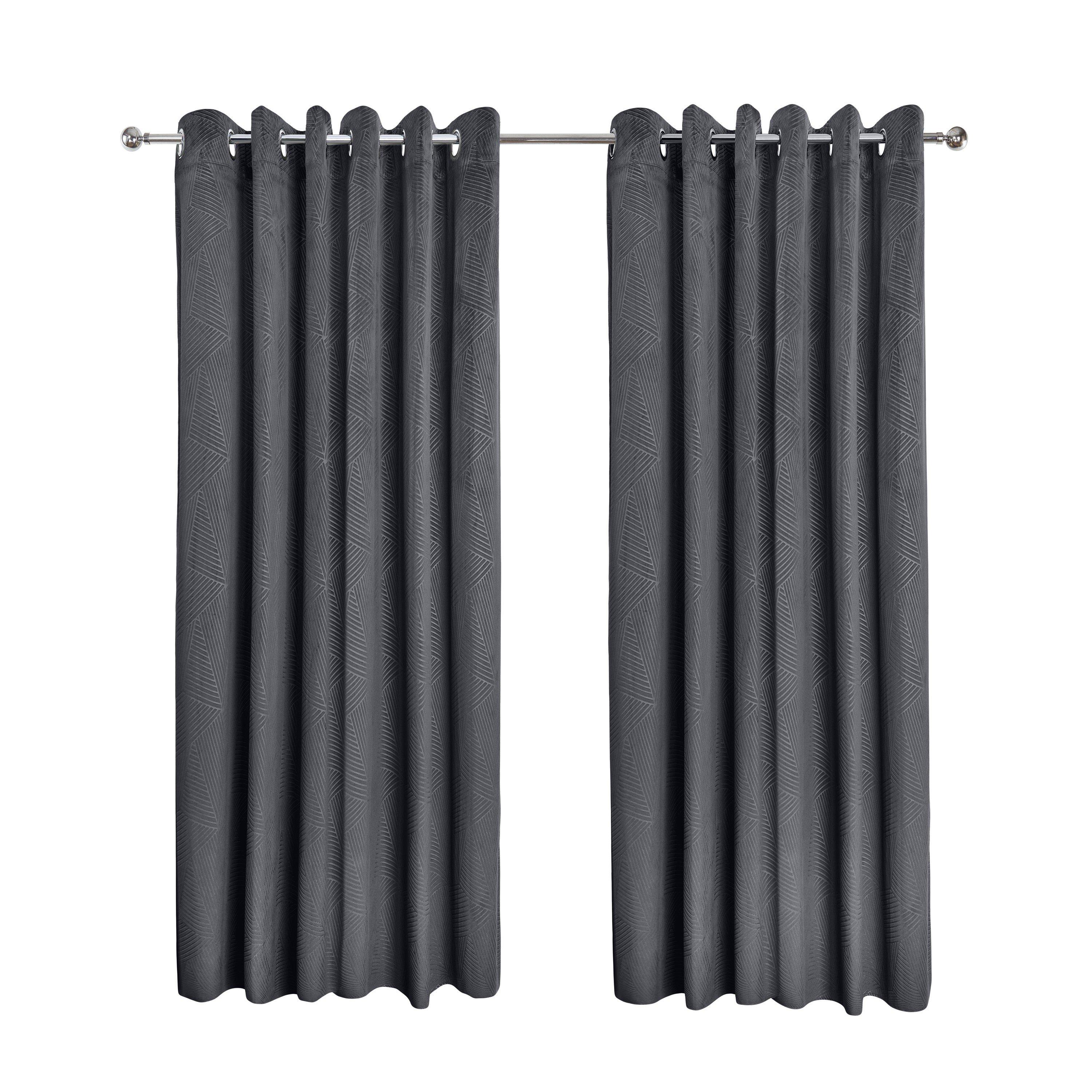 Blackout Curtains Thermal Velvet Eyelet Midnight
