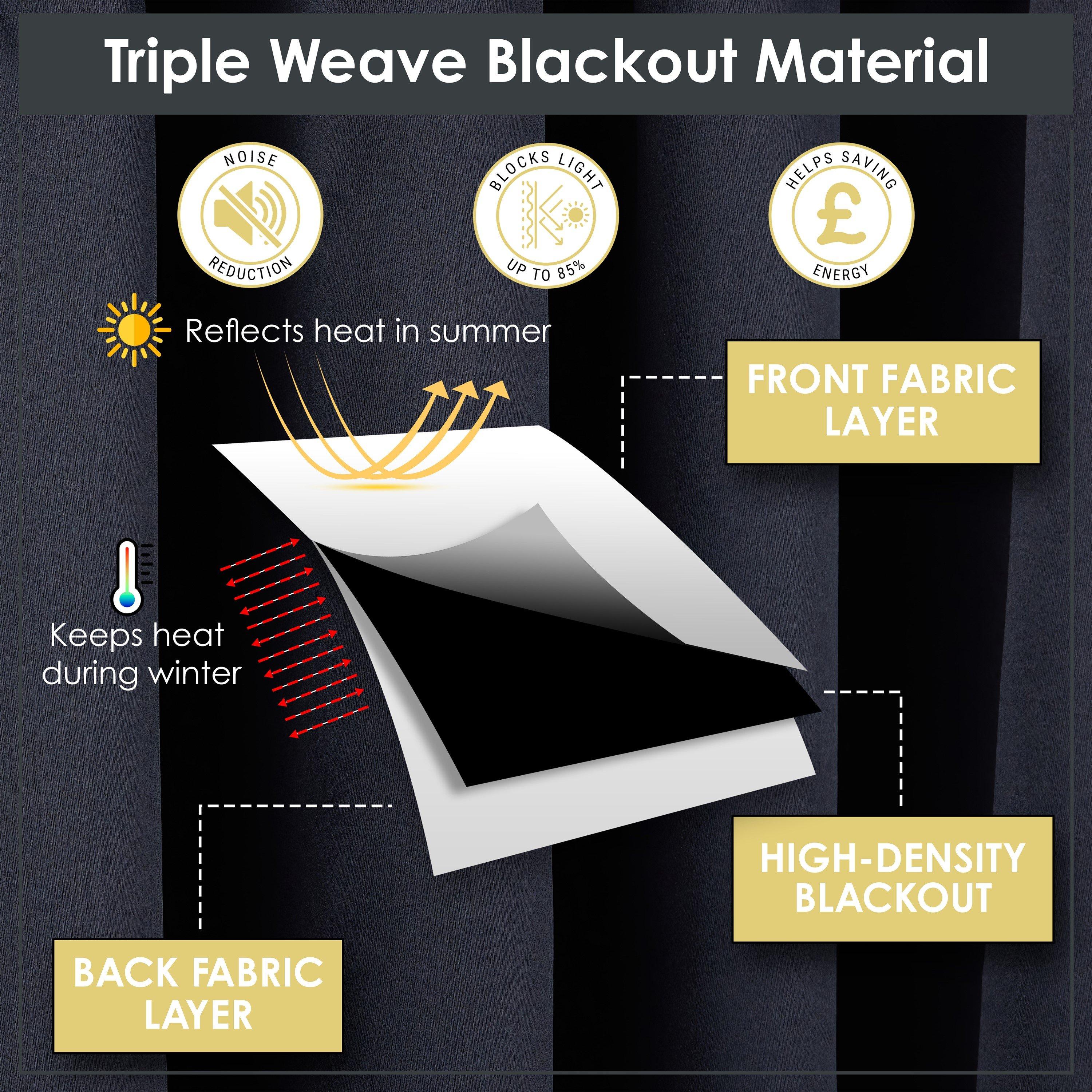 Black - Emma Barclay - Door Curtain Thermal Blackout Eyelet Cali - 5