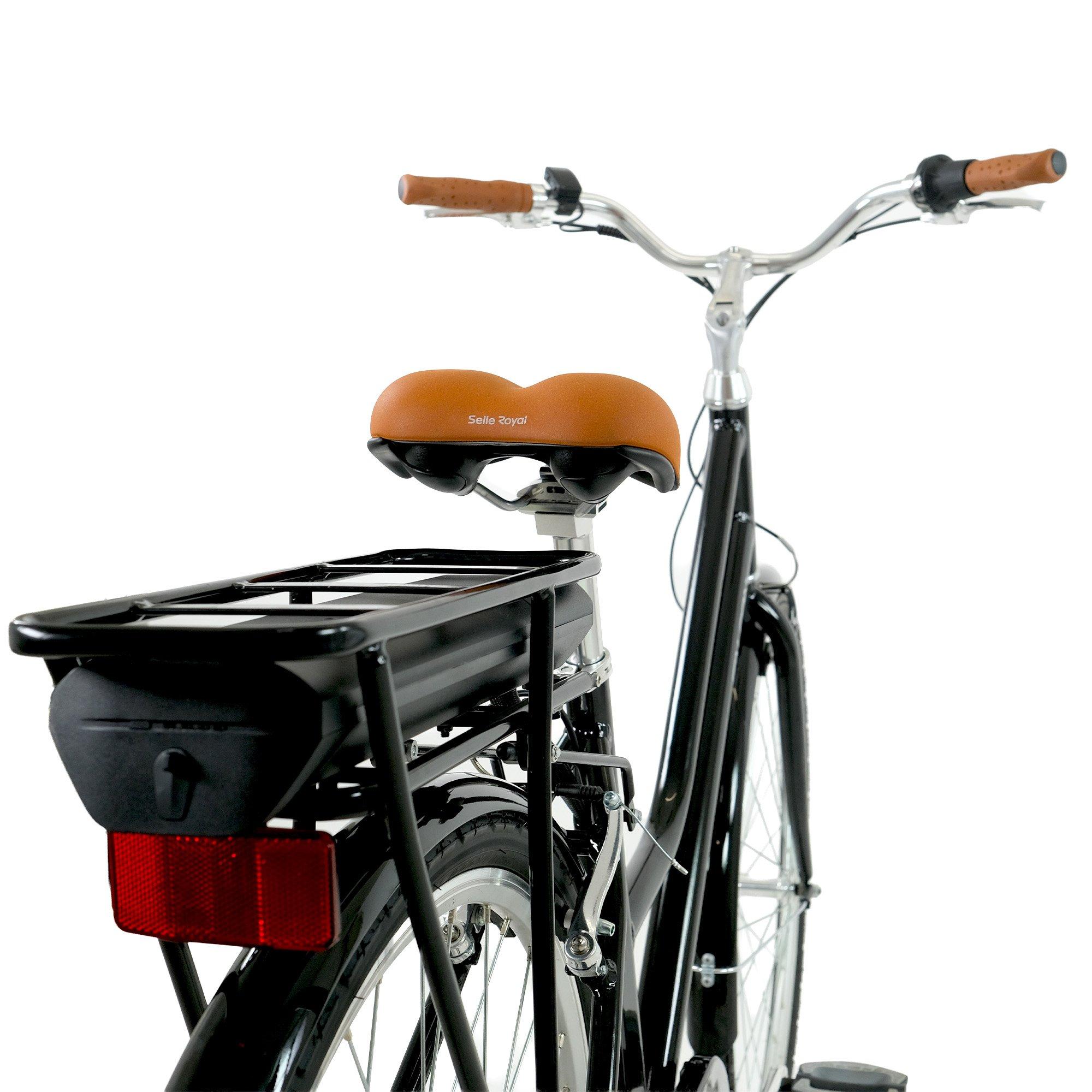 Black - Falcon Cycles - Falcon Heritage Low Step Electric Hybrid Bike - 4