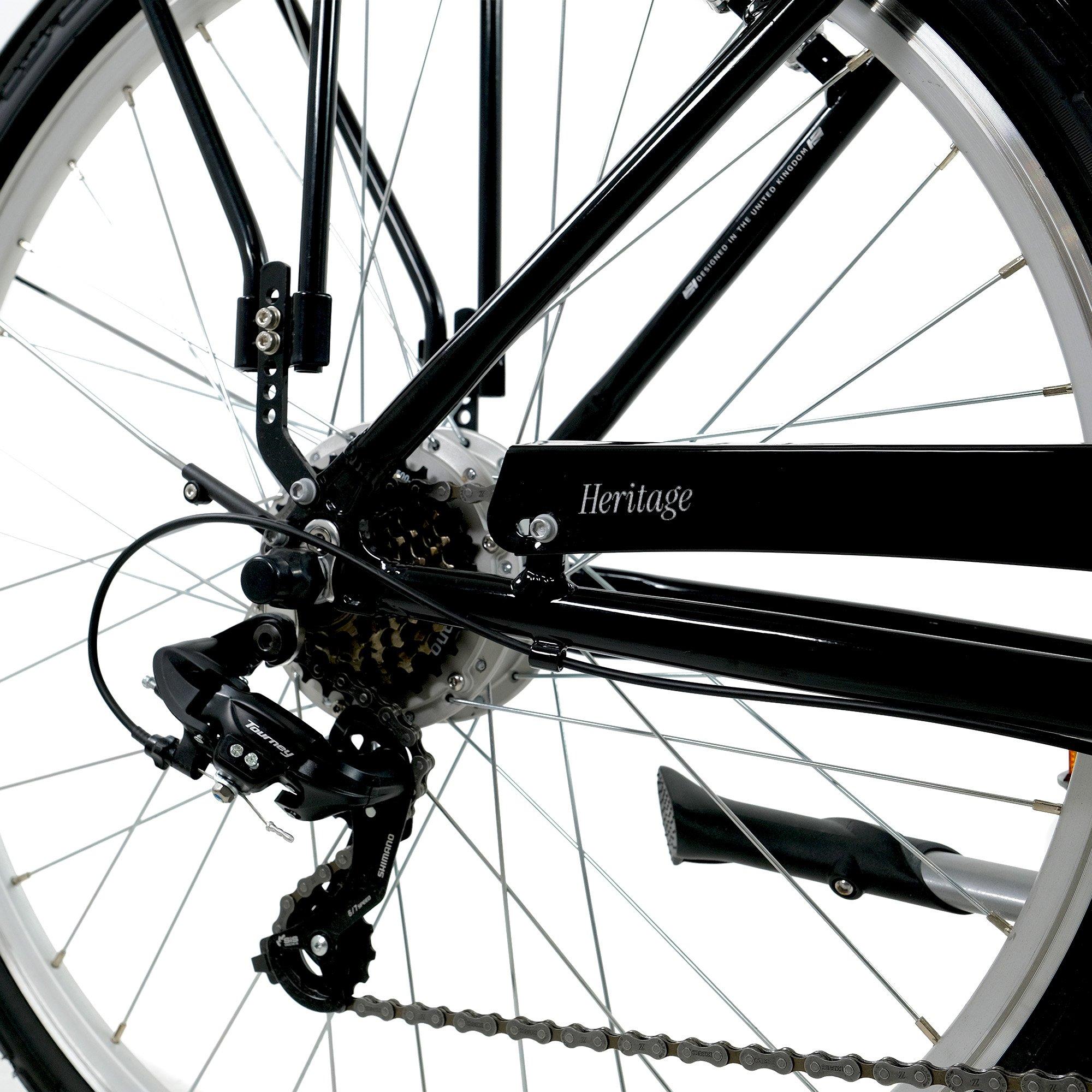Black - Falcon Cycles - Falcon Heritage Low Step Electric Hybrid Bike - 6