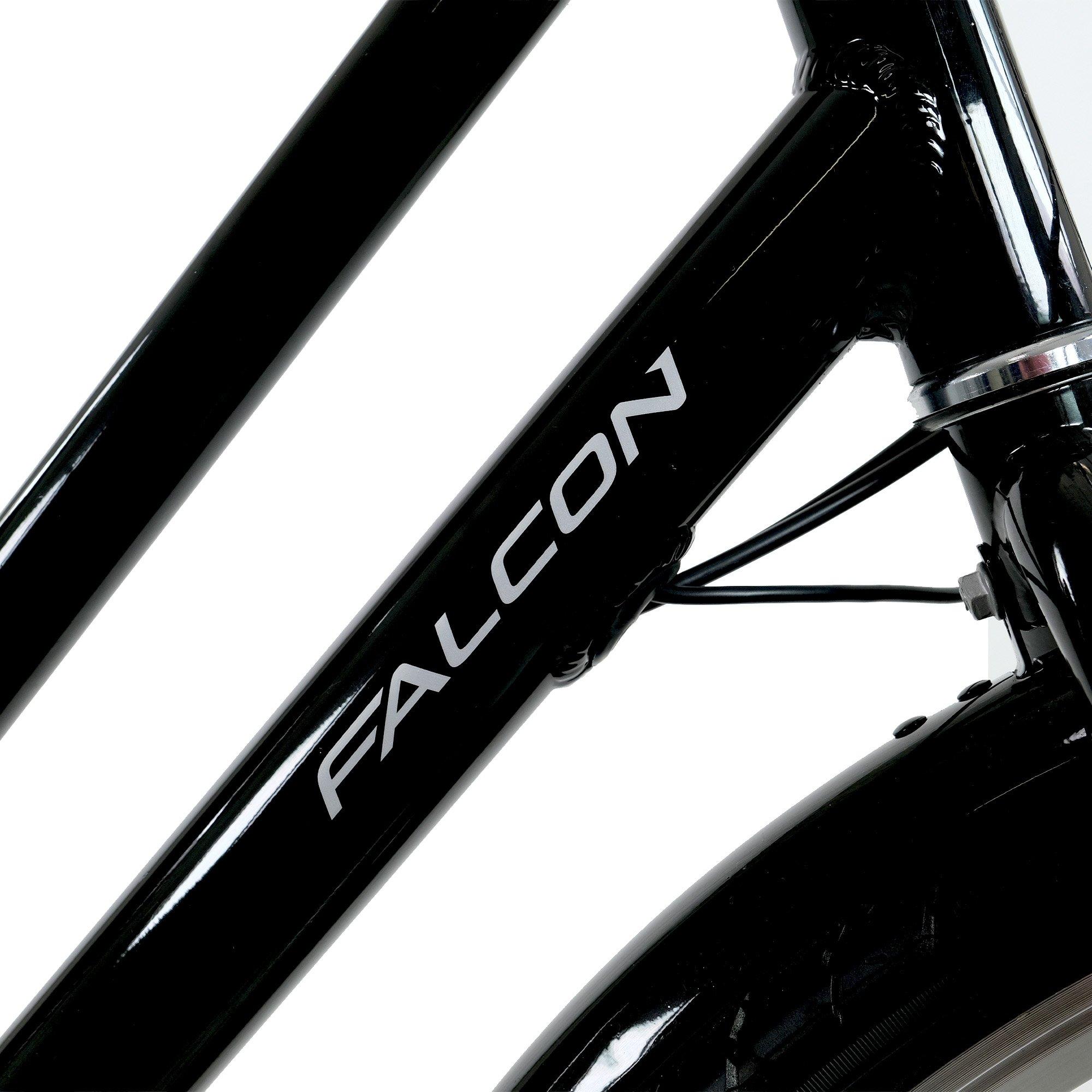 Black - Falcon Cycles - Falcon Heritage Low Step Electric Hybrid Bike - 7