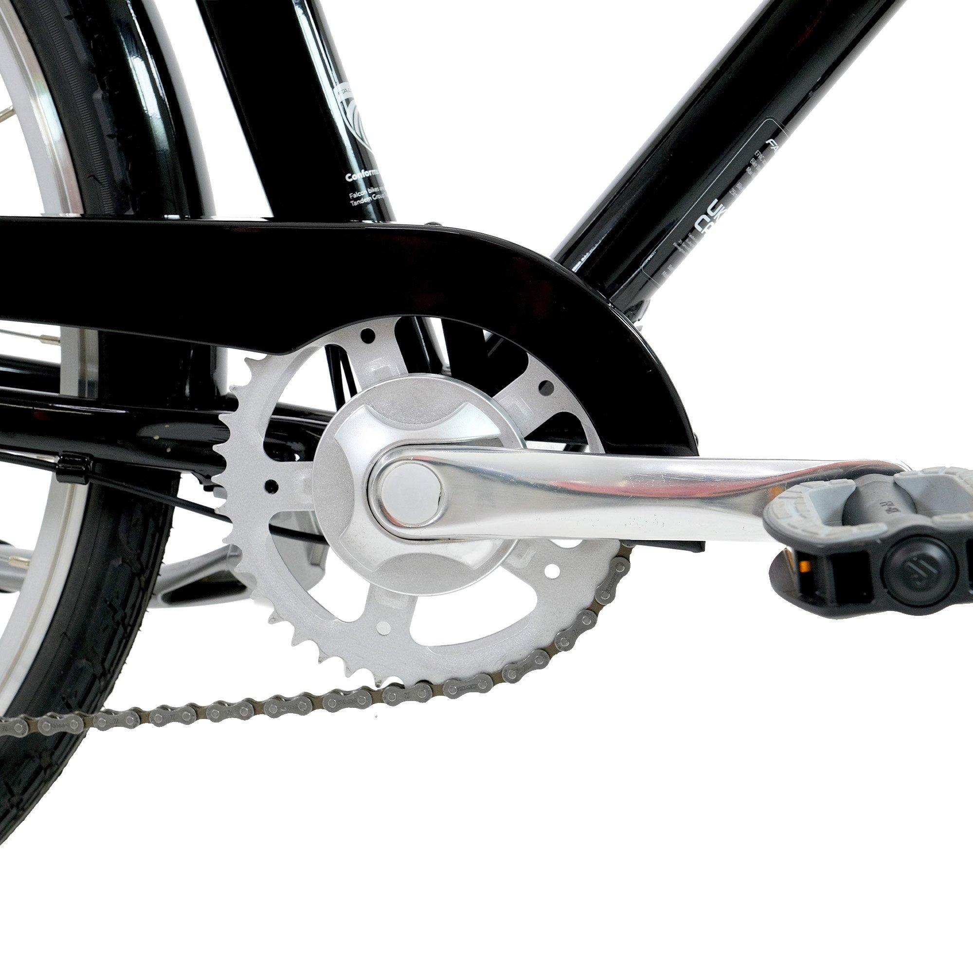 Black - Falcon Cycles - Falcon Heritage Low Step Electric Hybrid Bike - 8