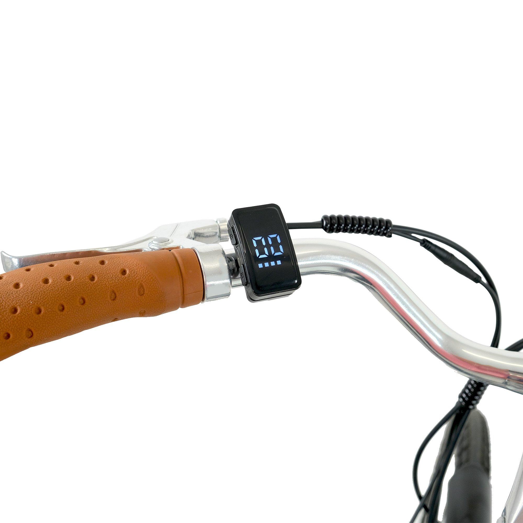 Black - Falcon Cycles - Falcon Heritage Low Step Electric Hybrid Bike - 9