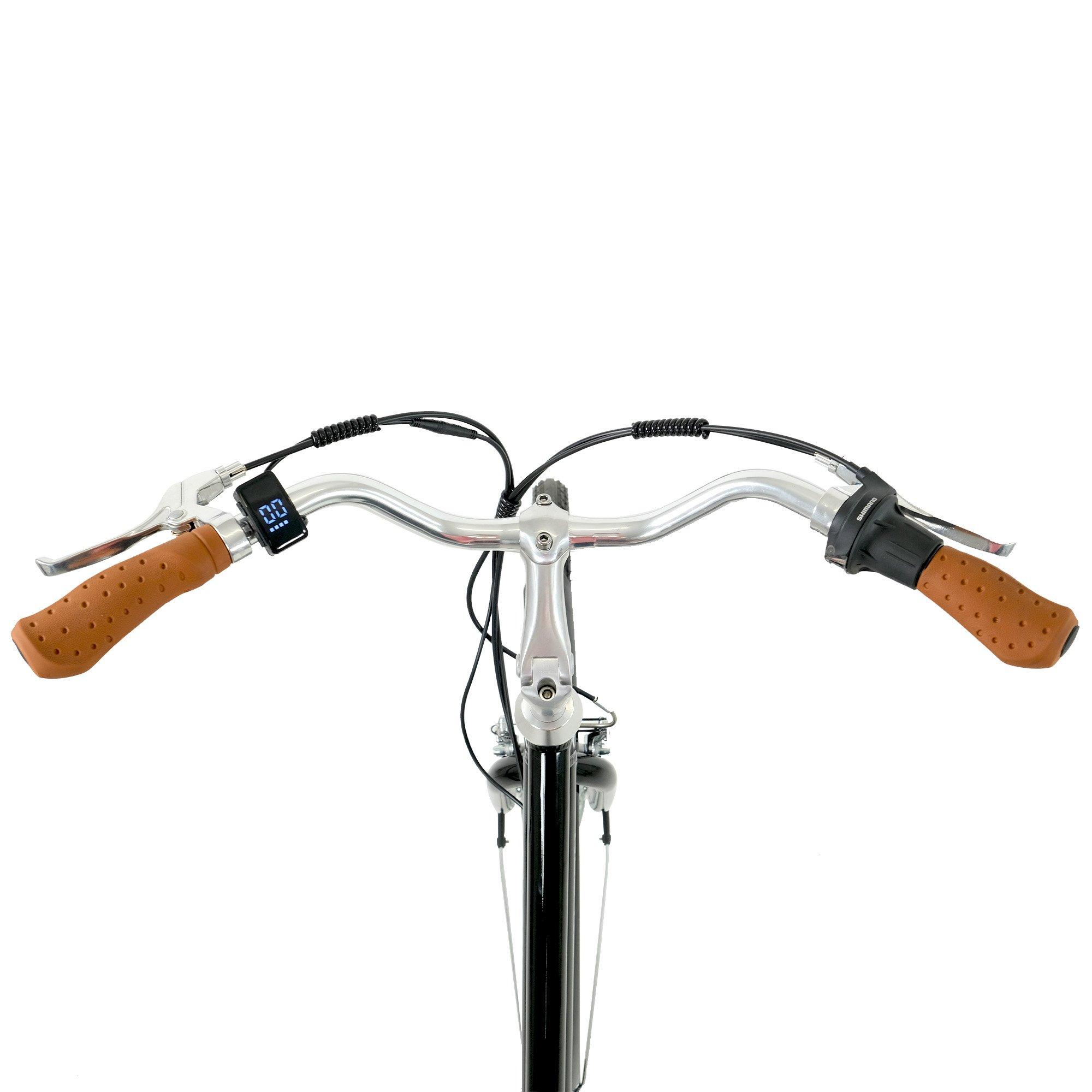 Black - Falcon Cycles - Falcon Heritage Low Step Electric Hybrid Bike - 10