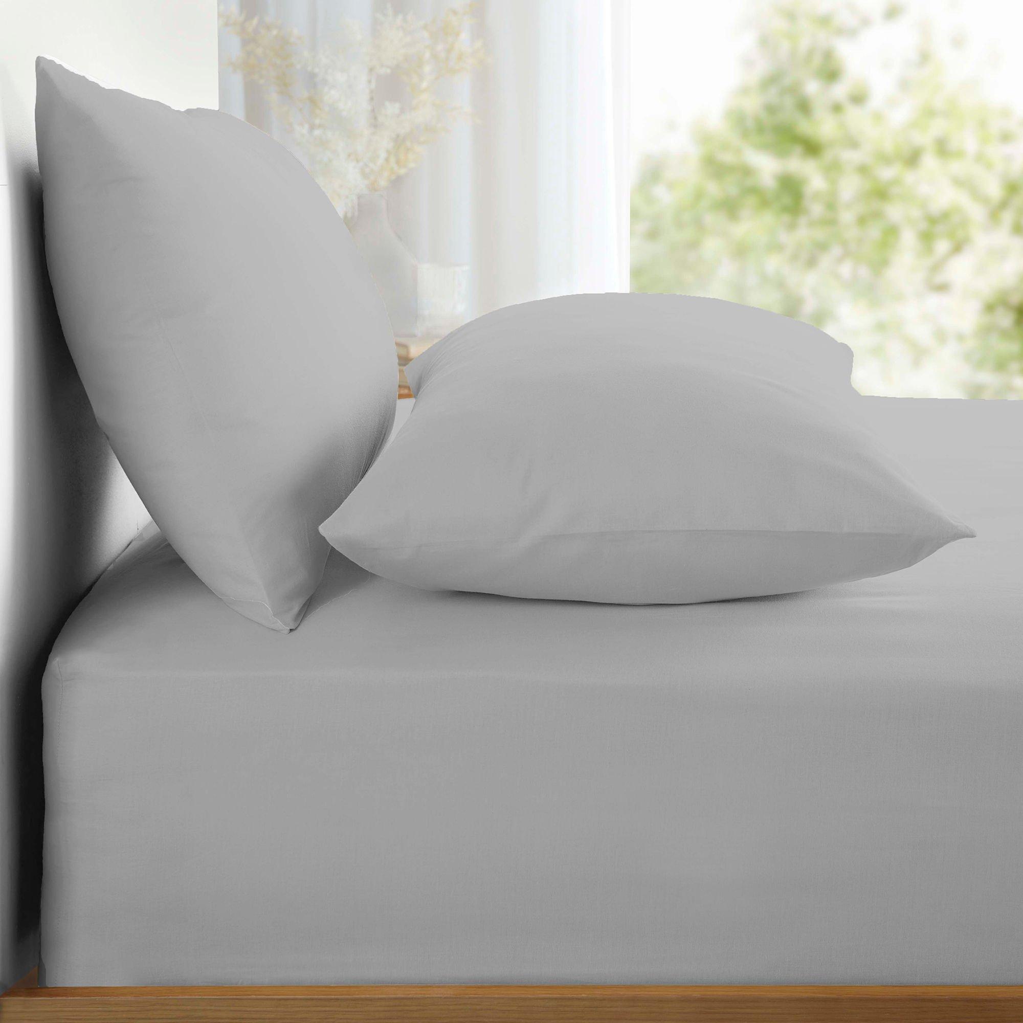 Appletree 100% Pure Natural Cotton Fitted Bed Sheet - Silver