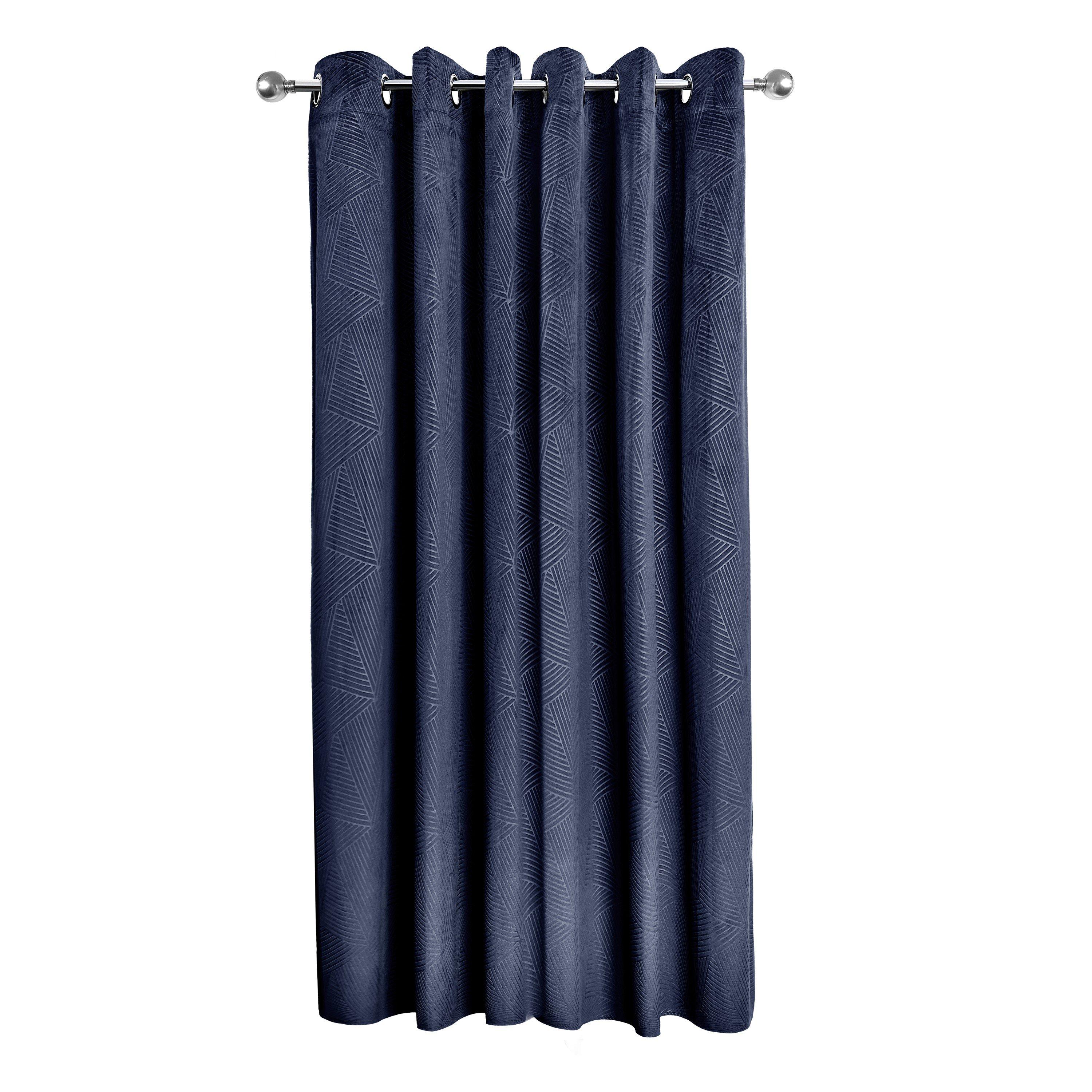 Door Curtain Thermal Blackout Eyelet Midnight