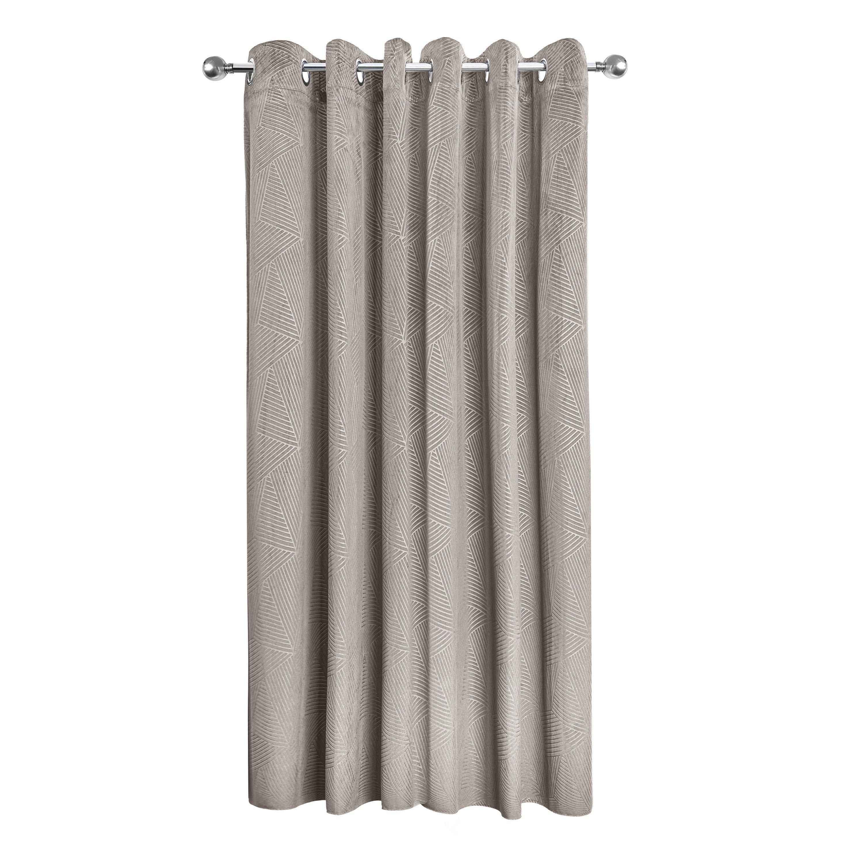 Stone Cream - Emma Barclay - Door Curtain Thermal Blackout Eyelet Midnight - 1