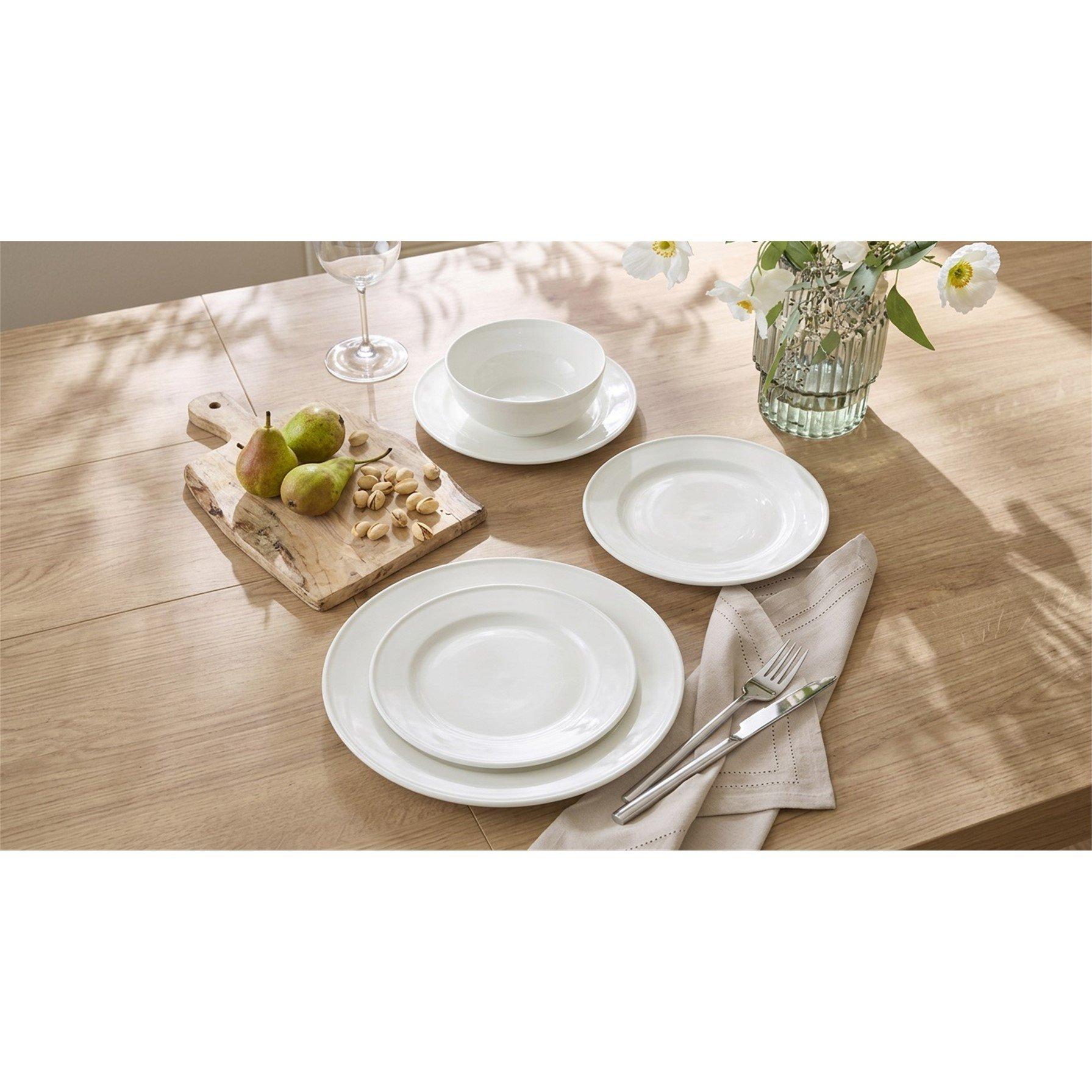 White - Waterside - 12pc Atelier Moderne Porcelain Dining - 3