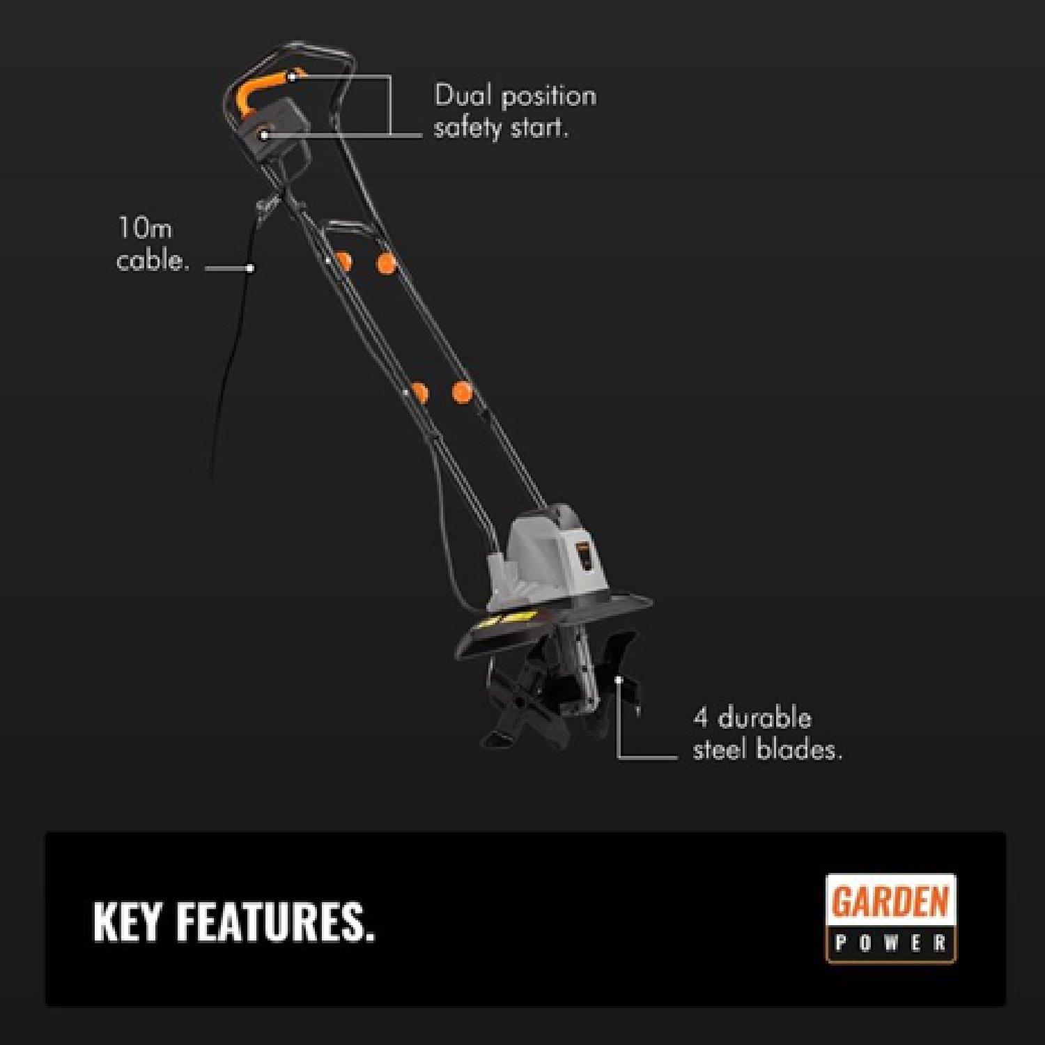 Black - VonHaus - VonHaus  Electronic 1050W Tiller - 5