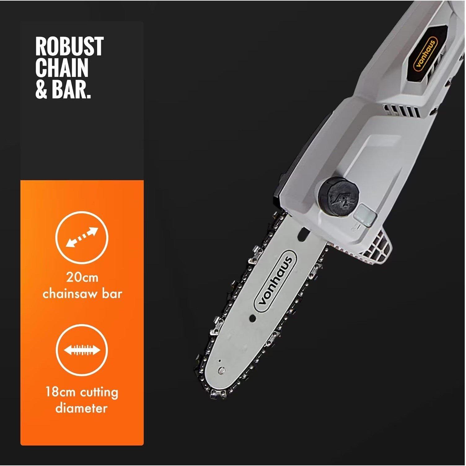 Grey - VonHaus - VonHaus  - 40V Cordless  Pole Chainsaw - 6
