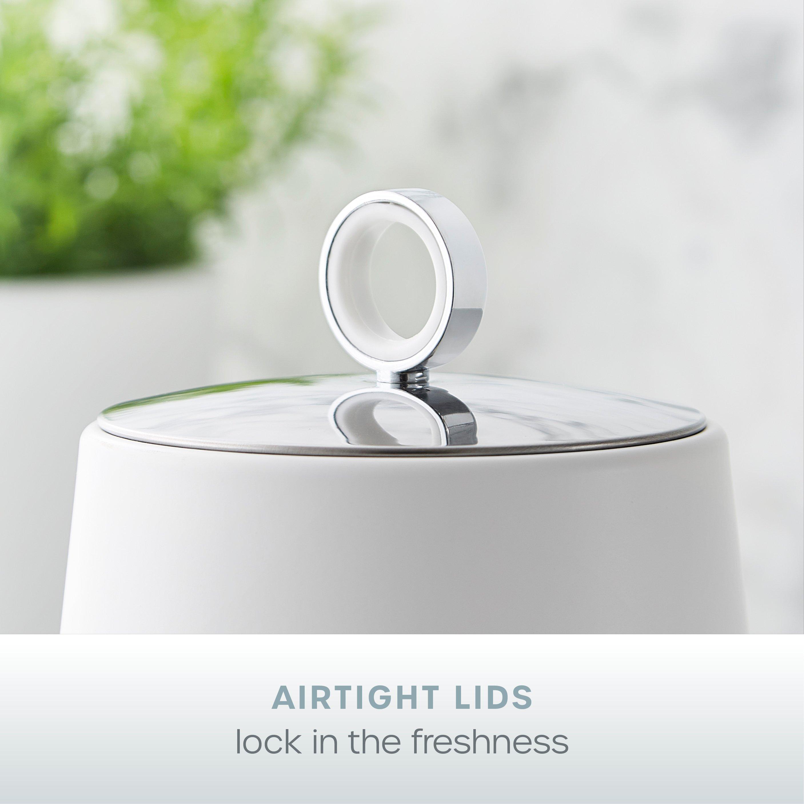 White - Swan - Serenity Set of 3 Canisters - White - 5