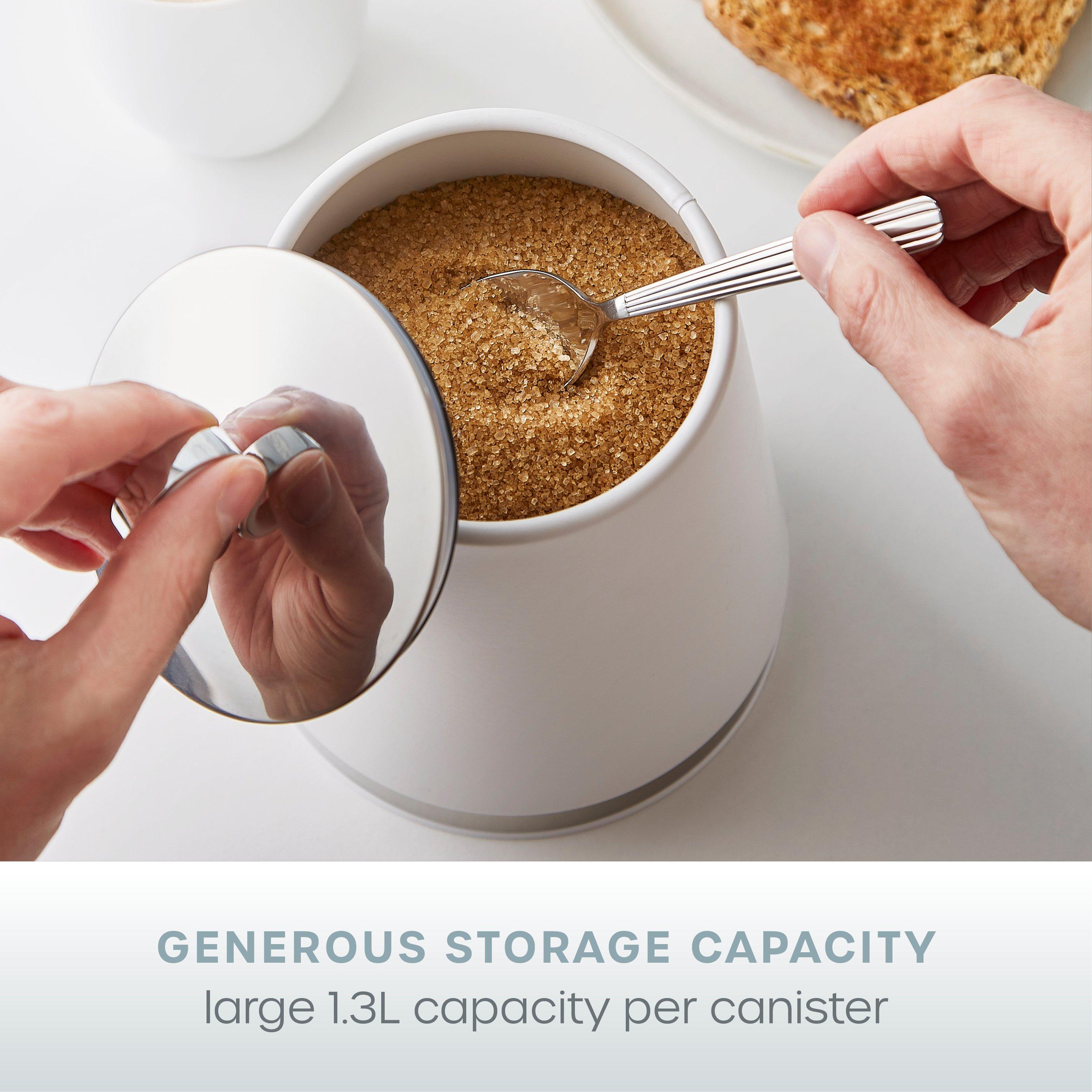 White - Swan - Serenity Set of 3 Canisters - White - 6