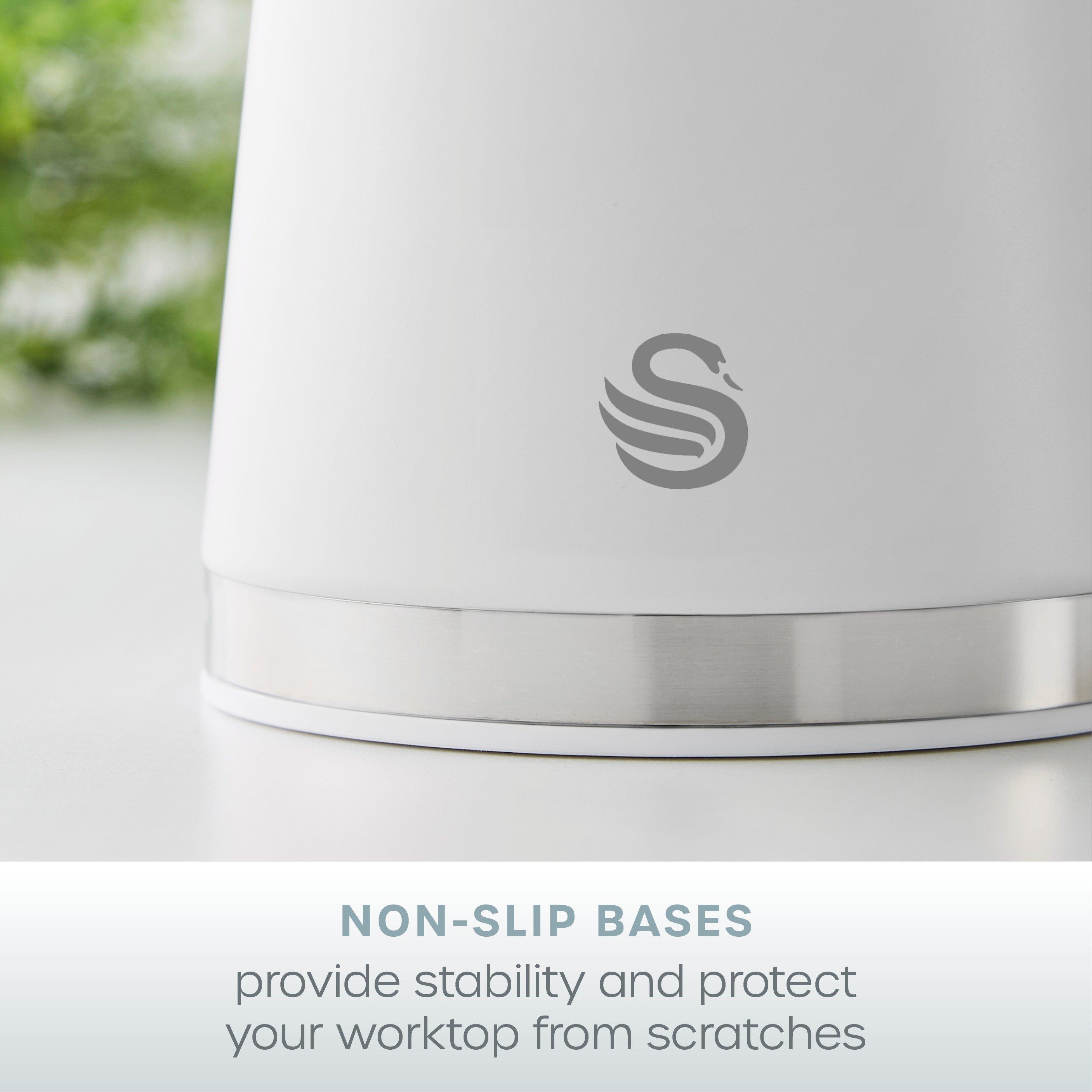 White - Swan - Serenity Set of 3 Canisters - White - 7