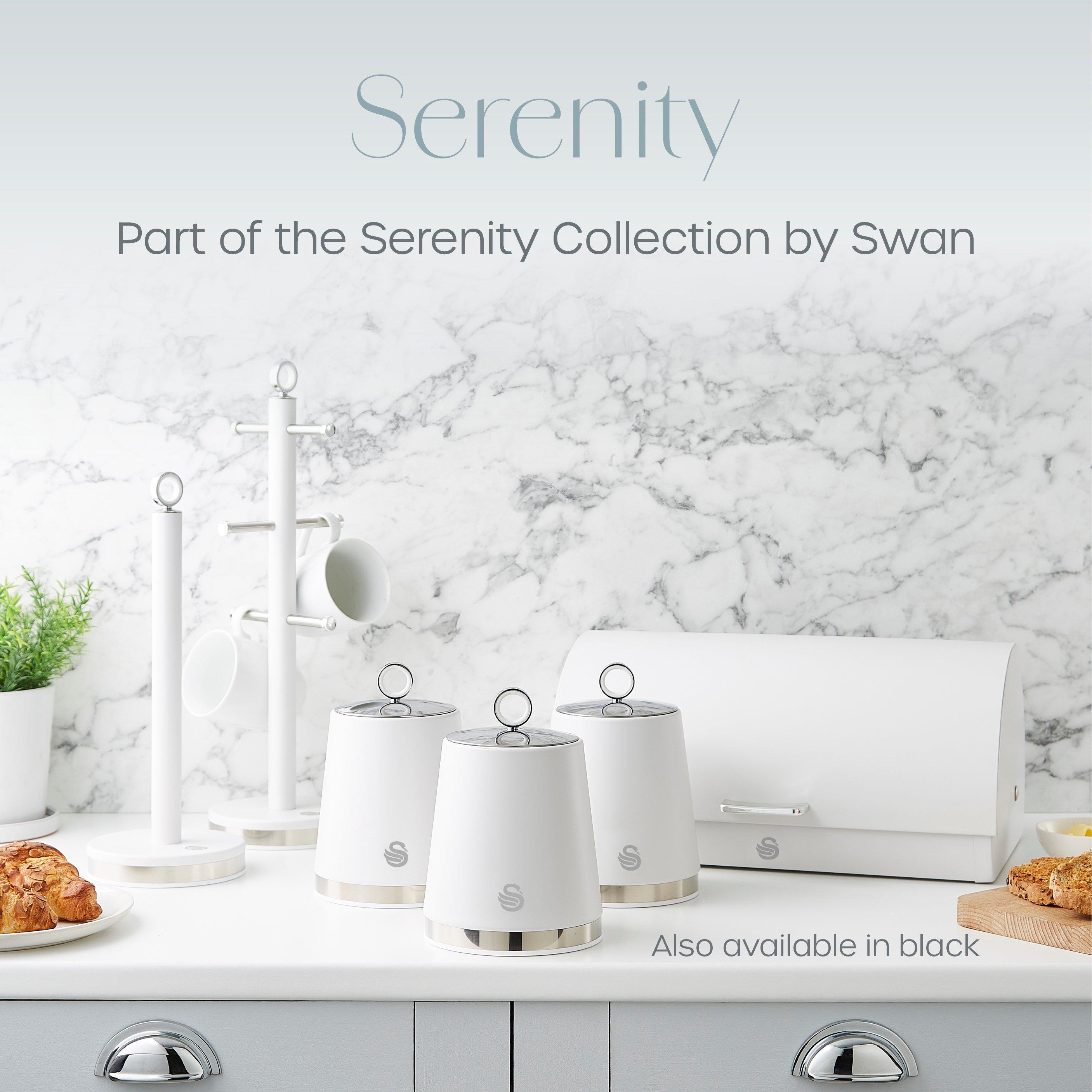 White - Swan - Serenity Set of 3 Canisters - White - 8
