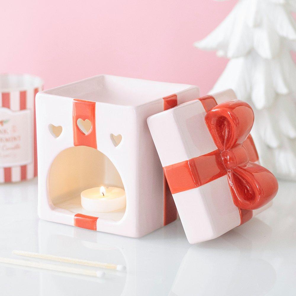 White - Something Different - Pink Present Oil Burner - 2